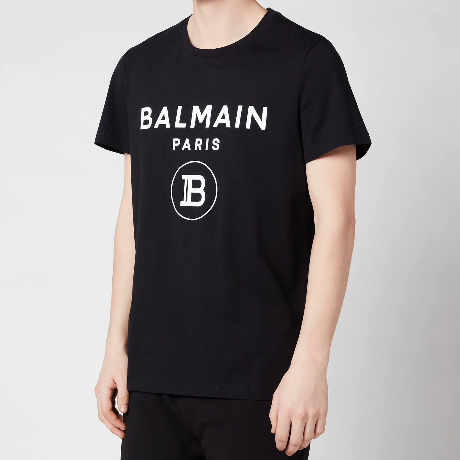 Balmain Men's Printed T-Shirt - Black - XL
