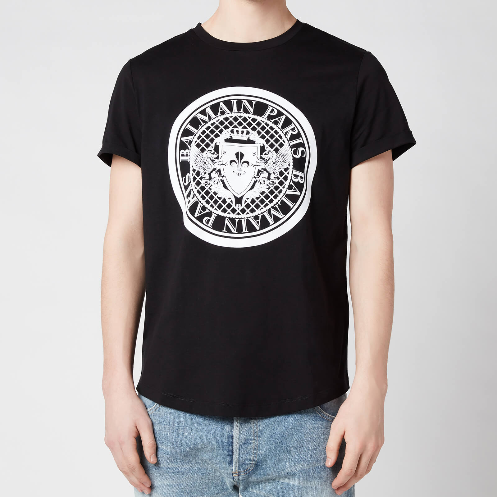 Balmain Men's Coin Flock T-Shirt - Black - L