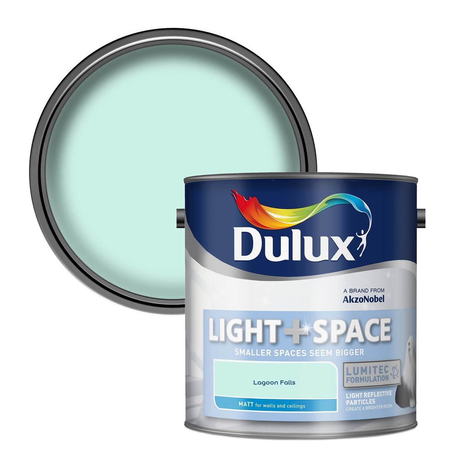 Dulux Light & Space Lagoon Falls - Matt Emulsion Paint - 2.5L