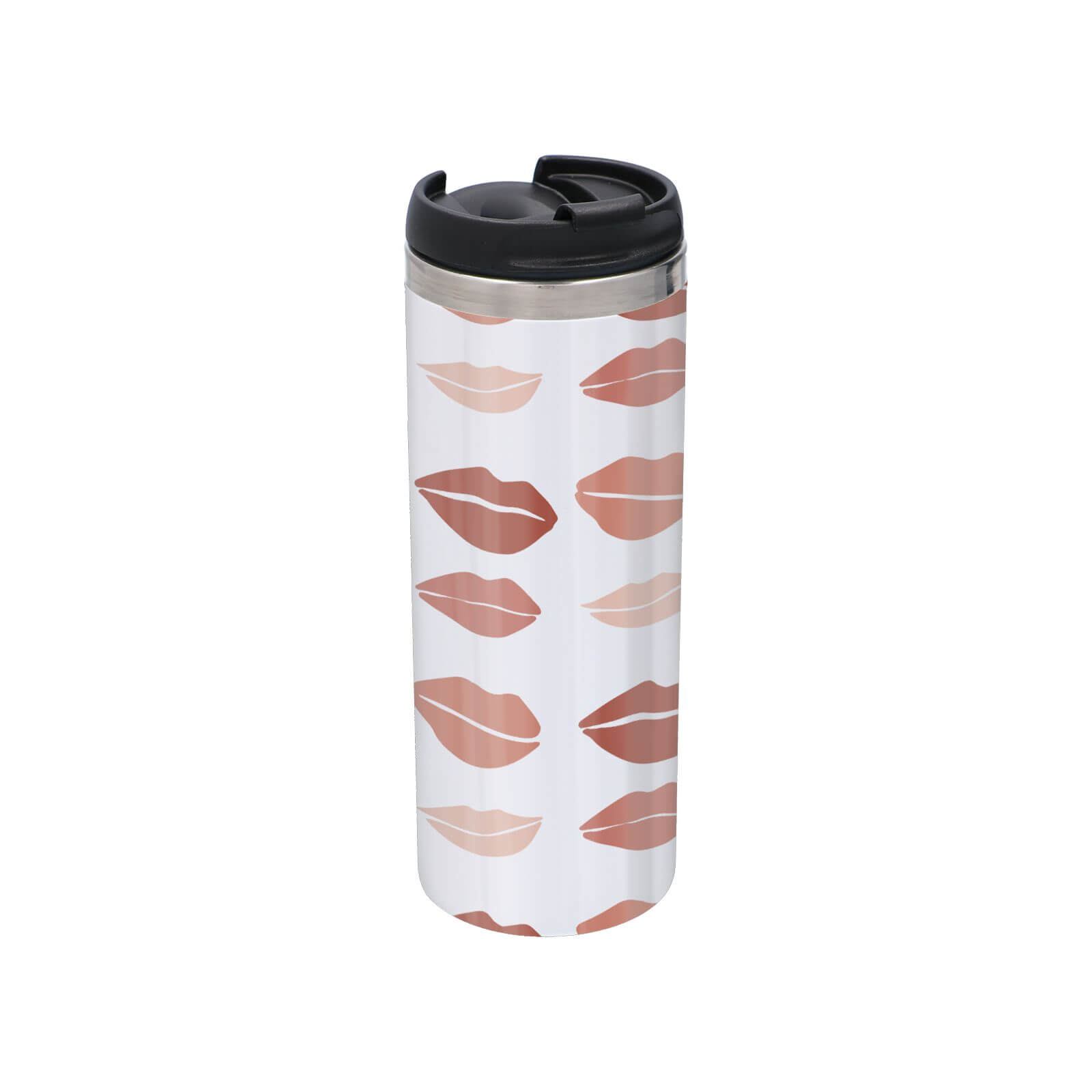 Lips Stainless Steel Thermo Travel Mug - Metallic Finish