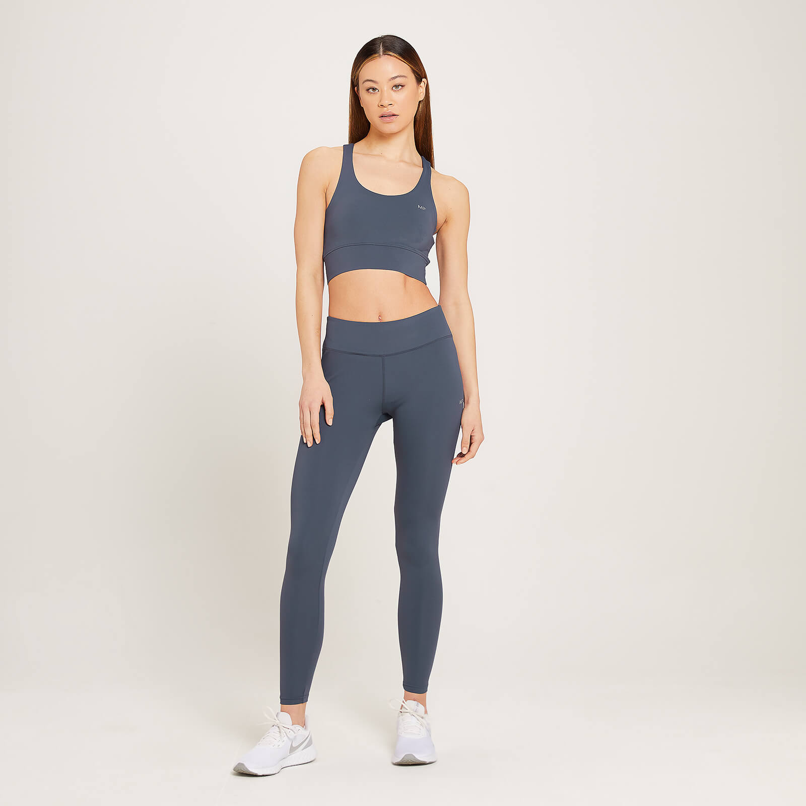 5056379663617 - Womens Linear Mark Training Sports Bra - Graphite  - M