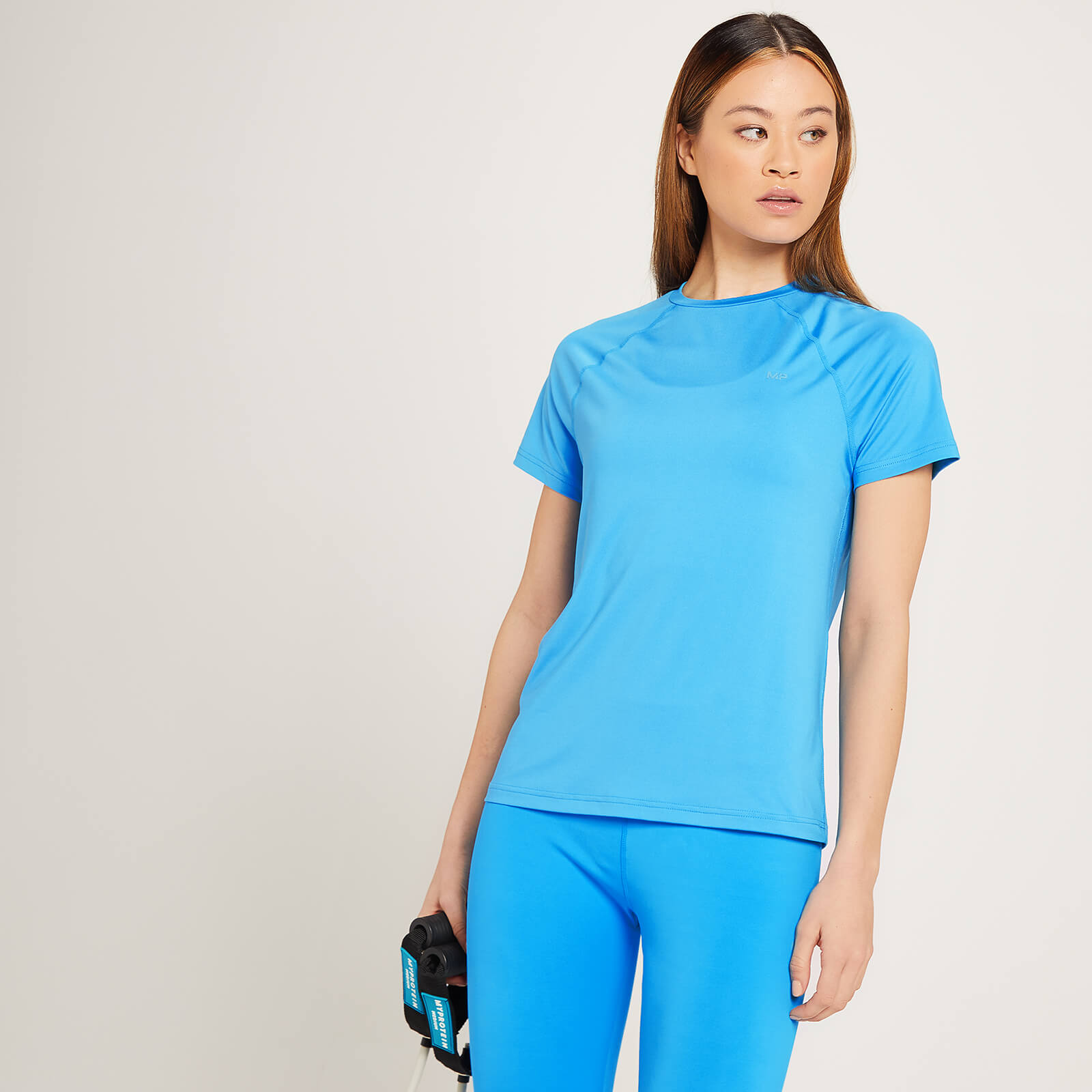 E-shop Dámske športové tričko MP Linear Mark – žiarivo modré - S