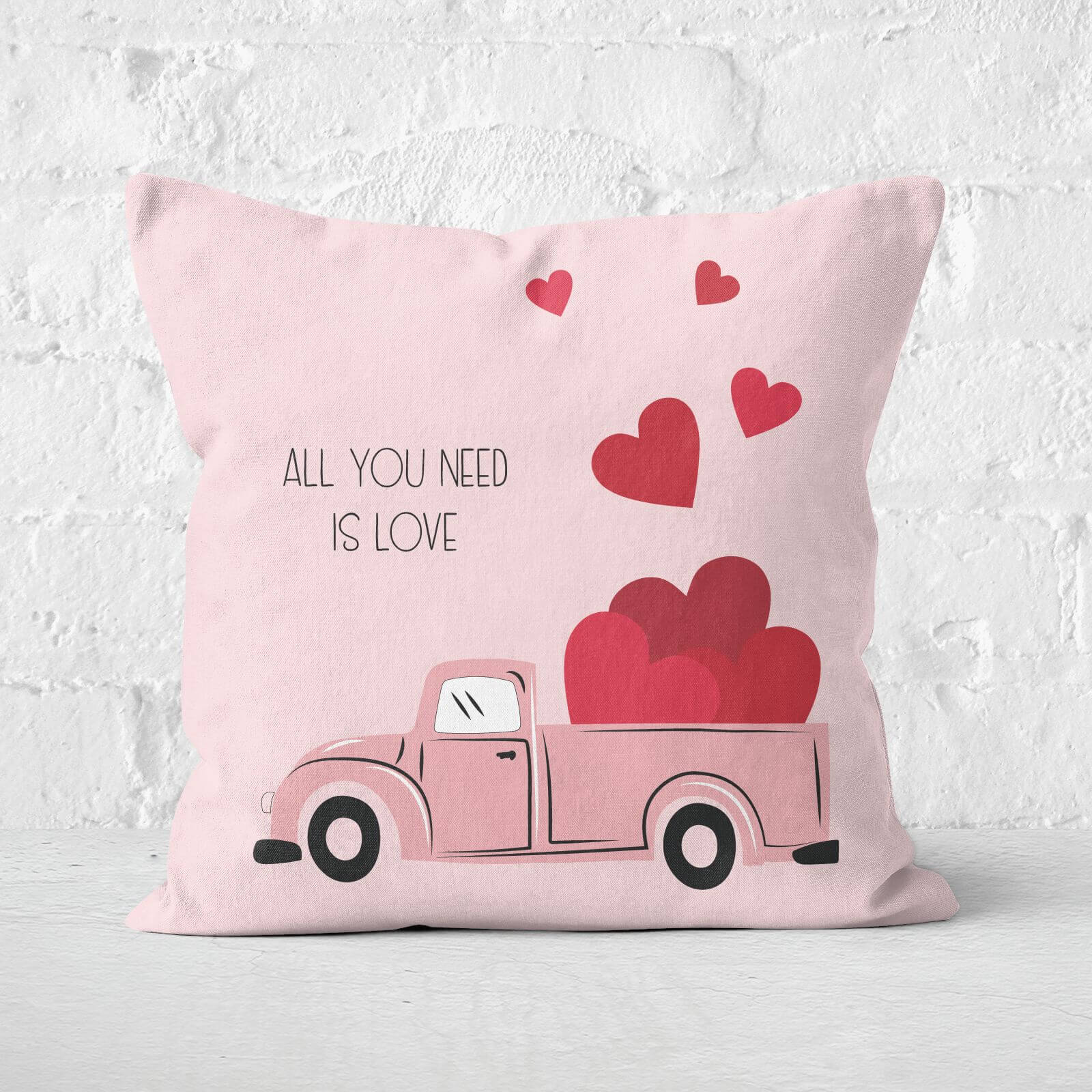 All You Need Is Love Square Cushion - 60x60cm - Soft Touch