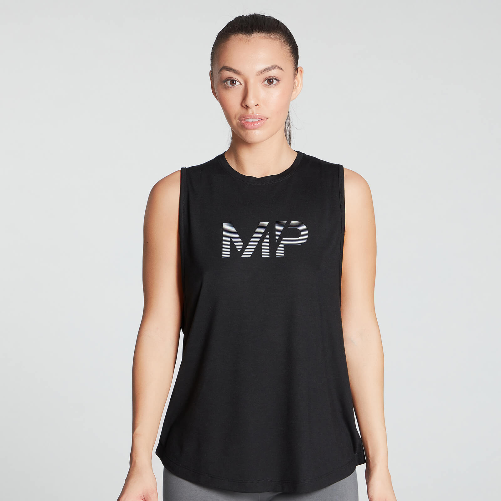 

MP Women's Gradient Line Graphic Drop Armhole Vest - Black - XL