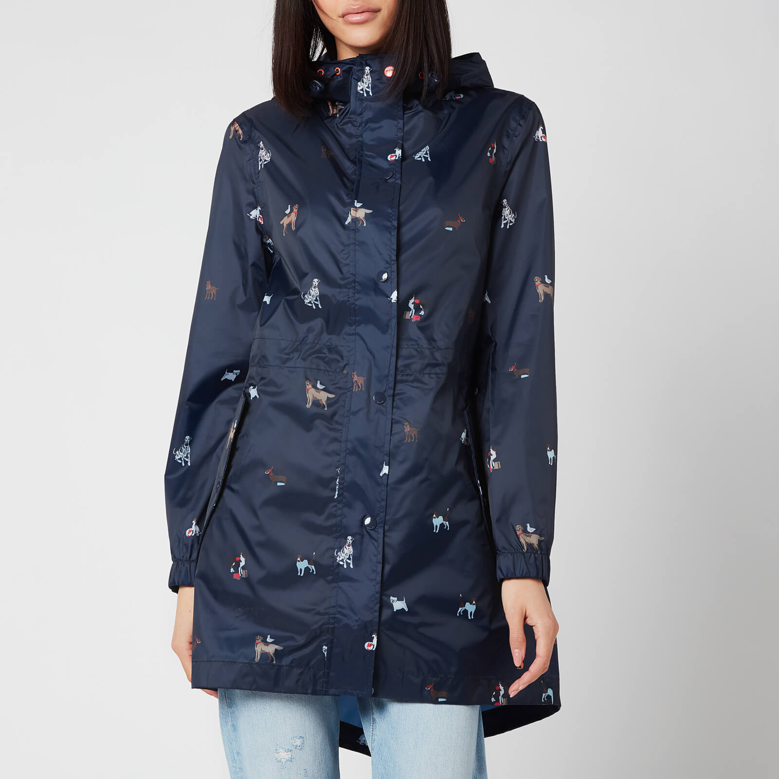 Joules Women's Golightly Packable Jacket - Navy Dog - UK 8
