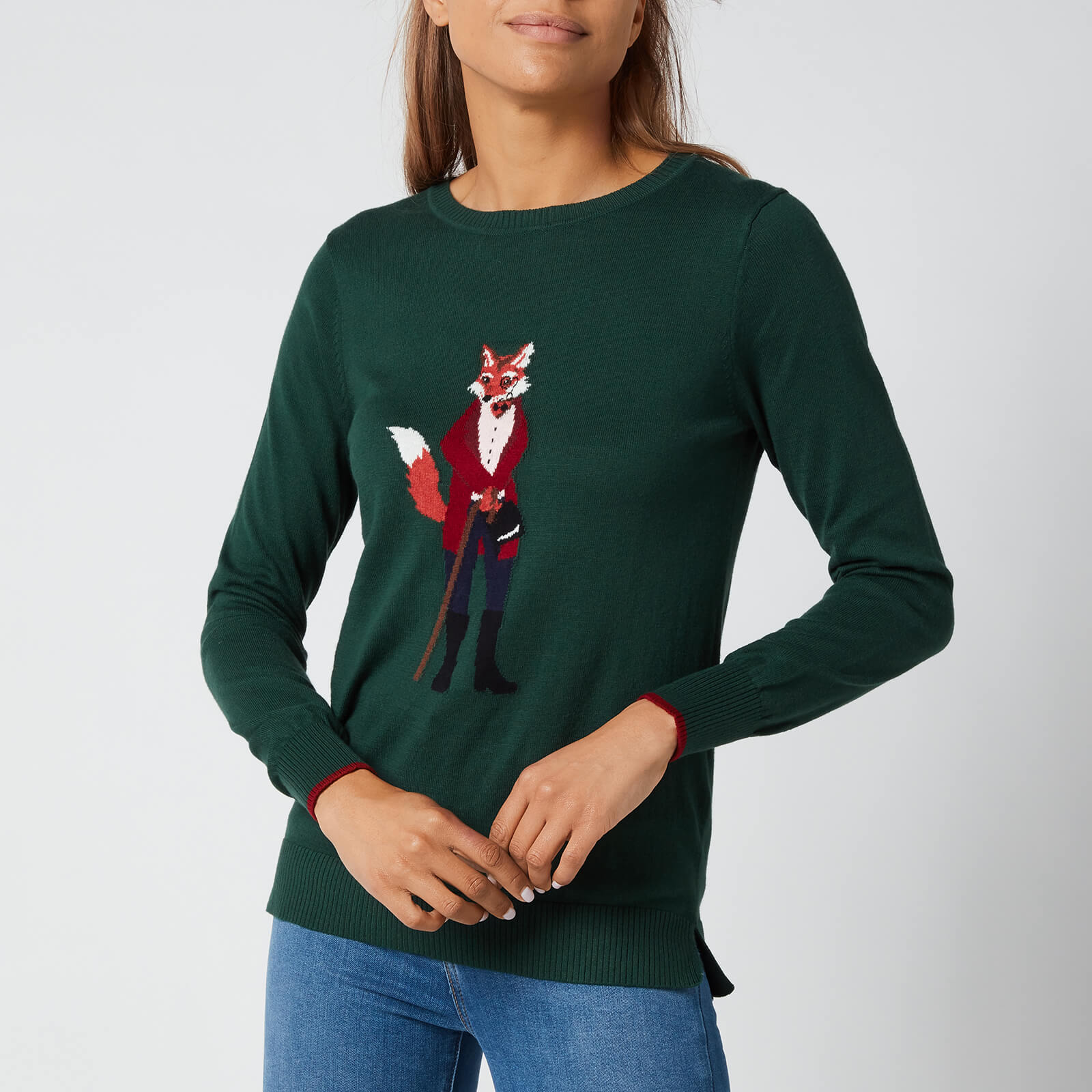 Joules Women's Miranda Knitted Sweatshirt - Green Fox - UK 6