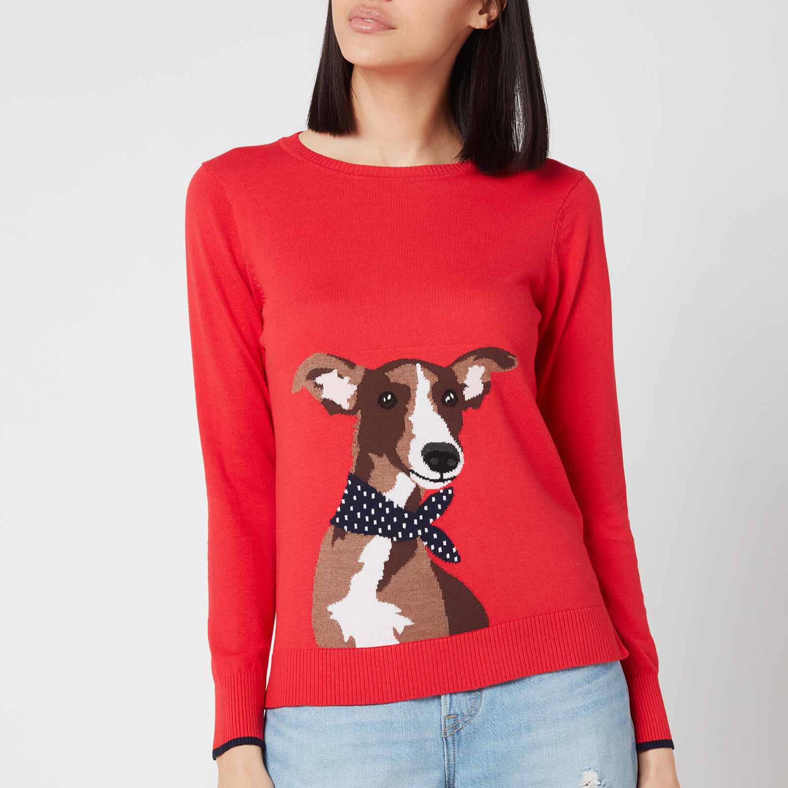 Joules Women's Miranda Knitted Sweatshirt - Red Dog - UK 6