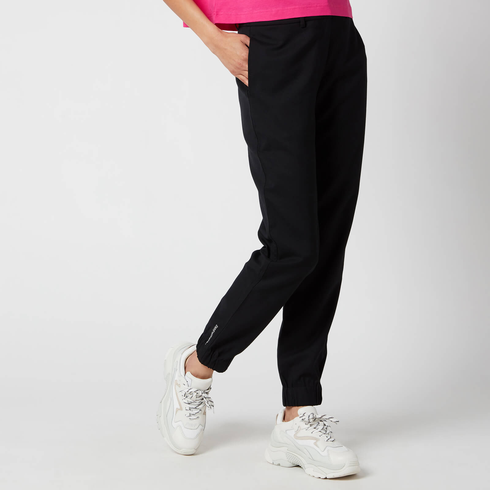 Calvin Klein Jeans Women's Wool Tapered Jogging Bottoms - Ck Black - XS