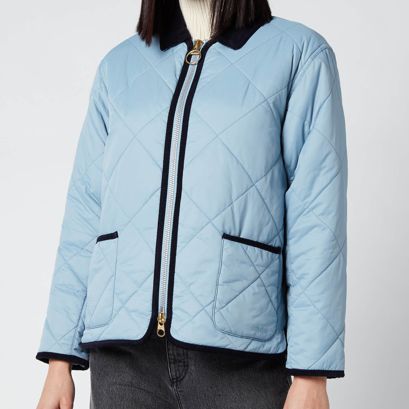 Barbour X Alexa Chung Women's Quilty Quilted Jacket - Fade Blue - UK 10