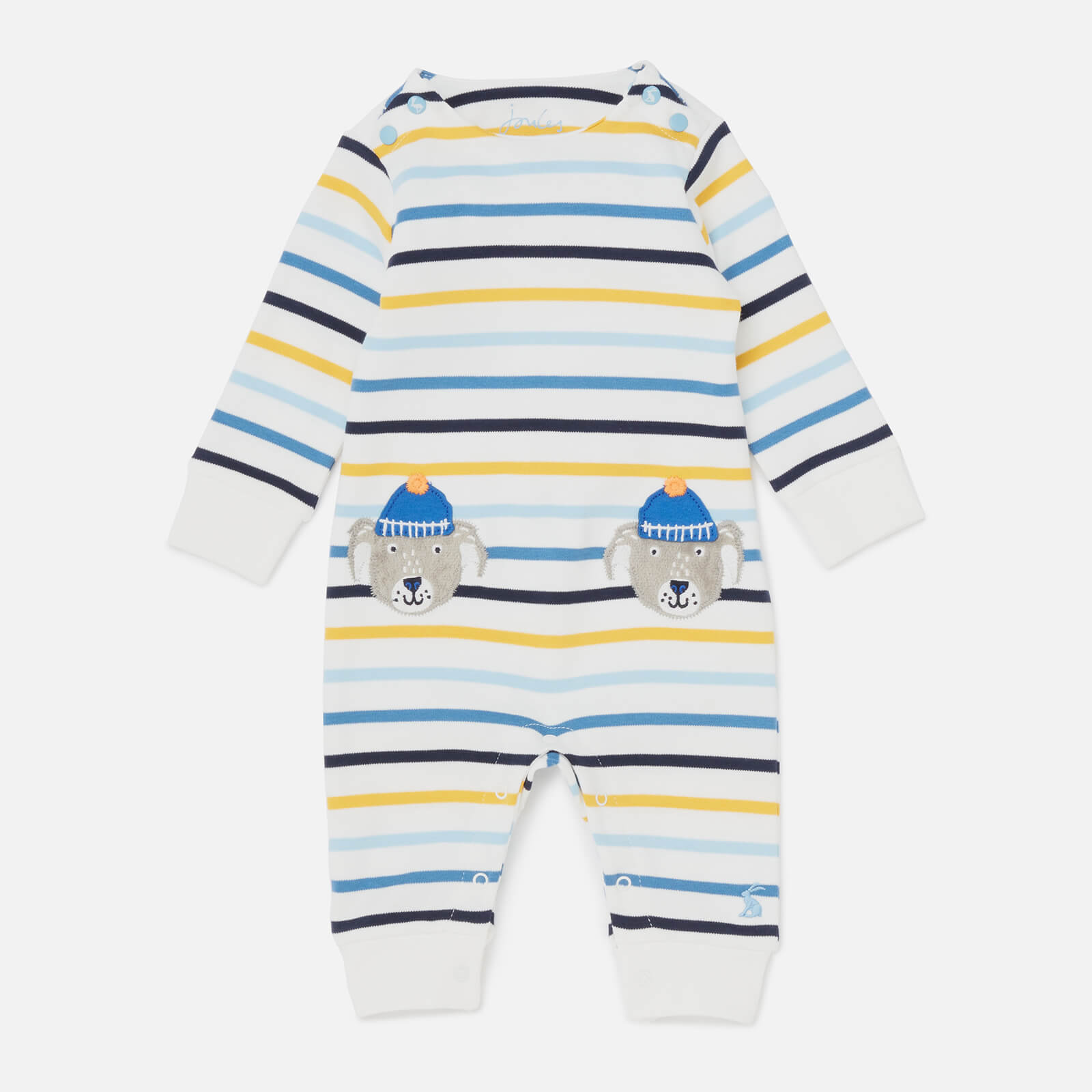 Joules Baby Fife Stripe Dog Baby Gro - Blue - 0-3 months