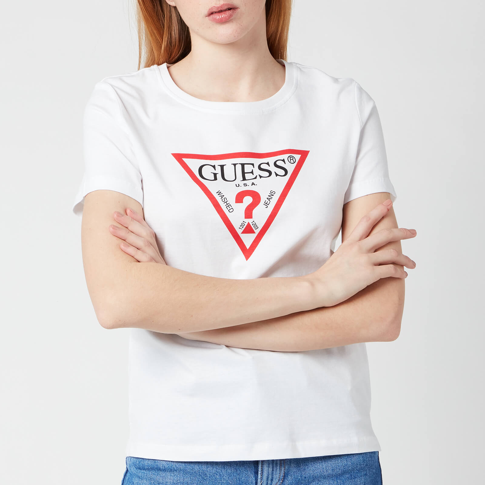 Guess Women's Short Sleeve Original T-Shirt - True White - XS