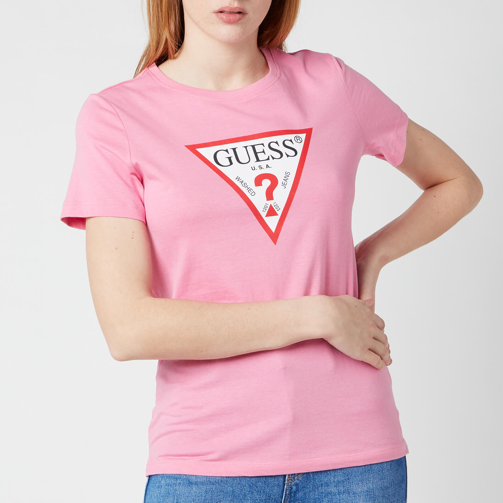 Guess Women's Short Sleeve Original T-Shirt - Jelly Pink - XS
