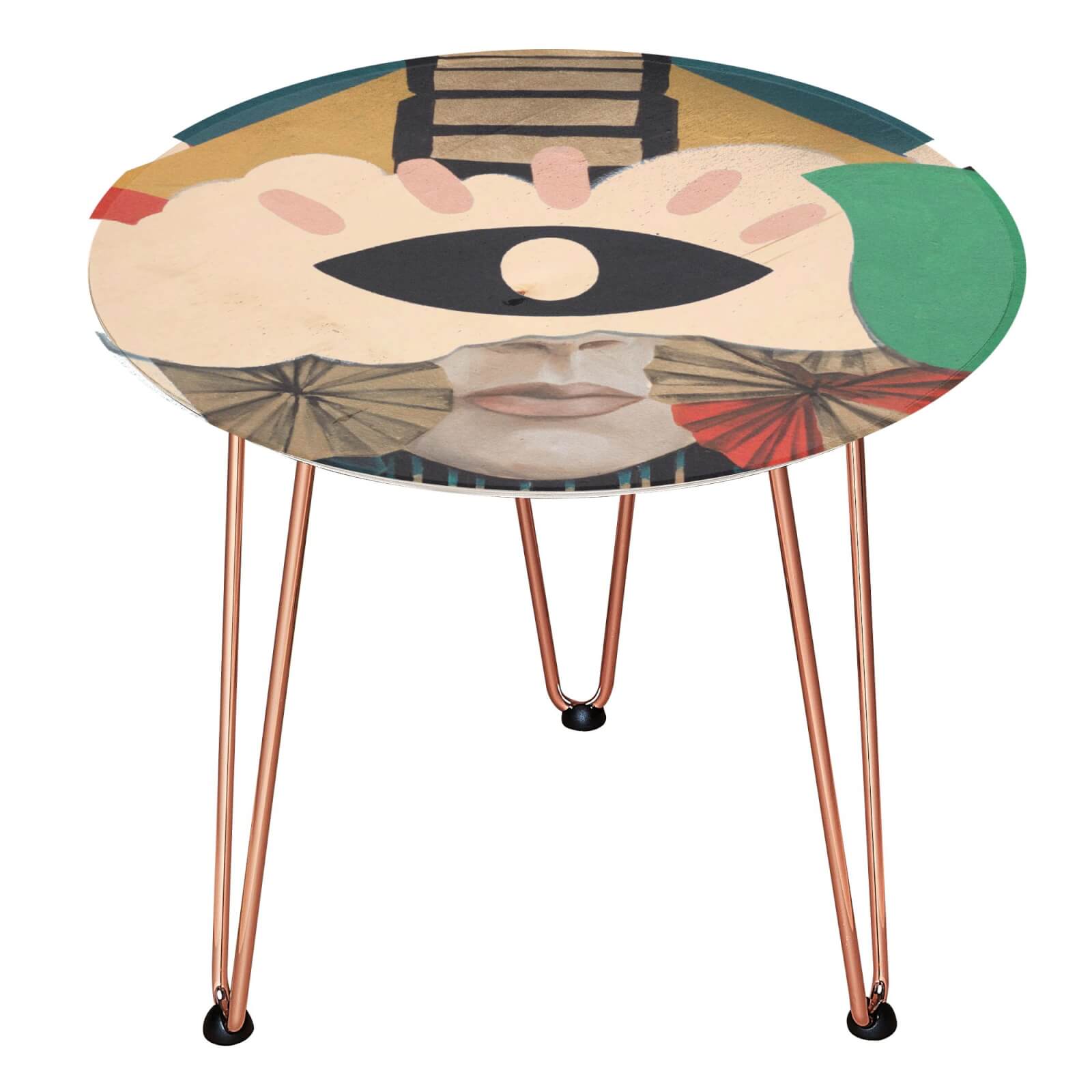 Decorsome x Mix Collage Wooden Side Table - Gold