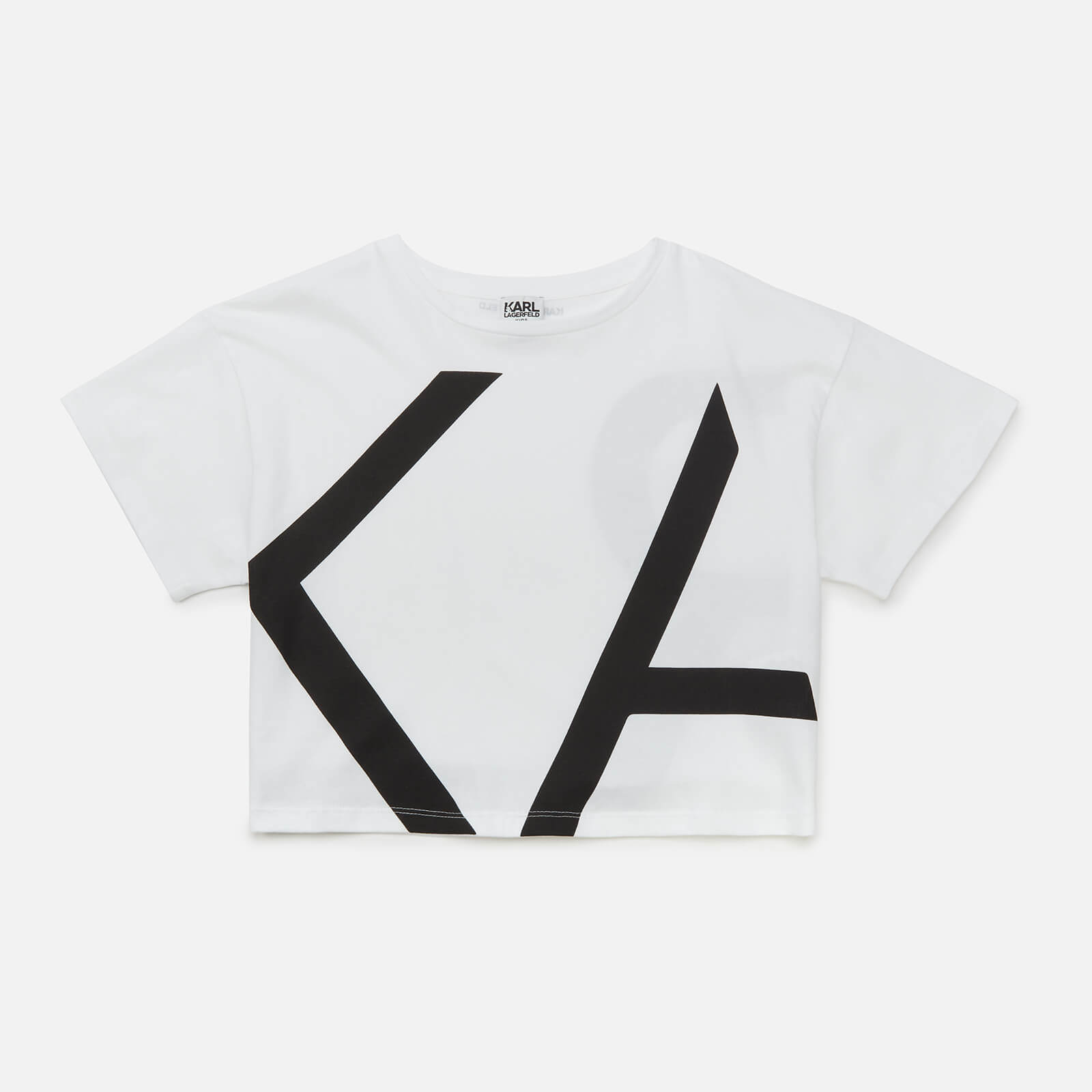 KARL LAGERFELD Girls' Logo T-Shirt - White - 8 Years