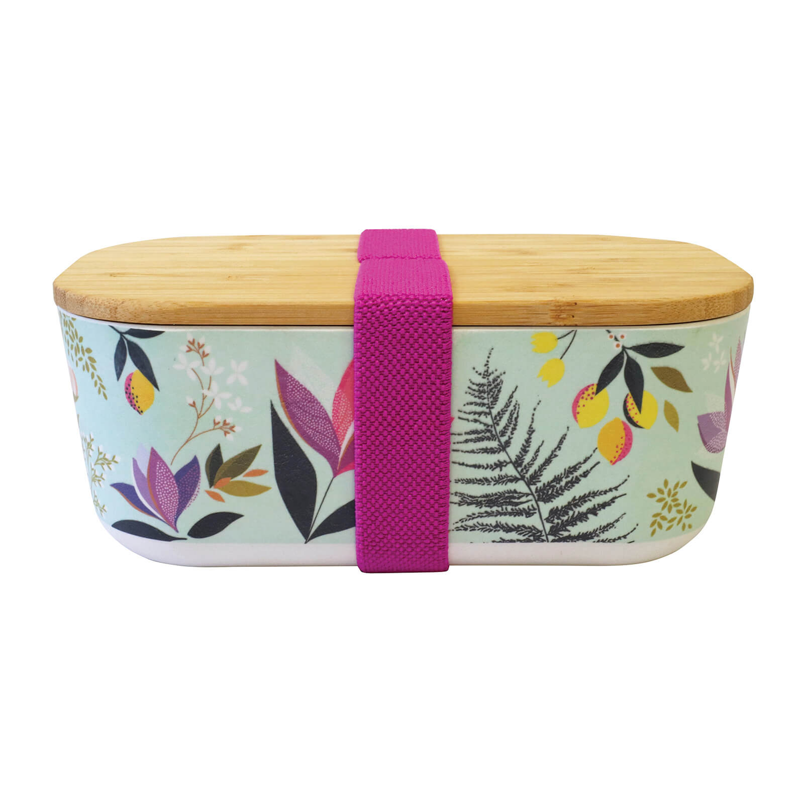 Sara Miller Floral Bamboo Lunch Box