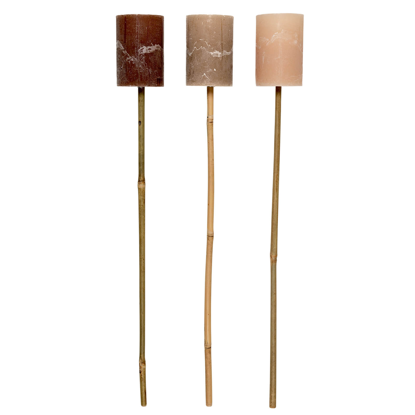 Broste Copenhagen Torch Bamboo Stick - Set of 3 - Brown