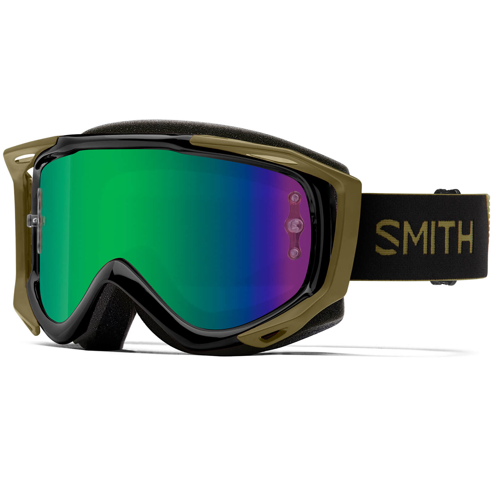 Smith Fuel V2 MTB Goggles - Green Mirror Lens - Mystic Green