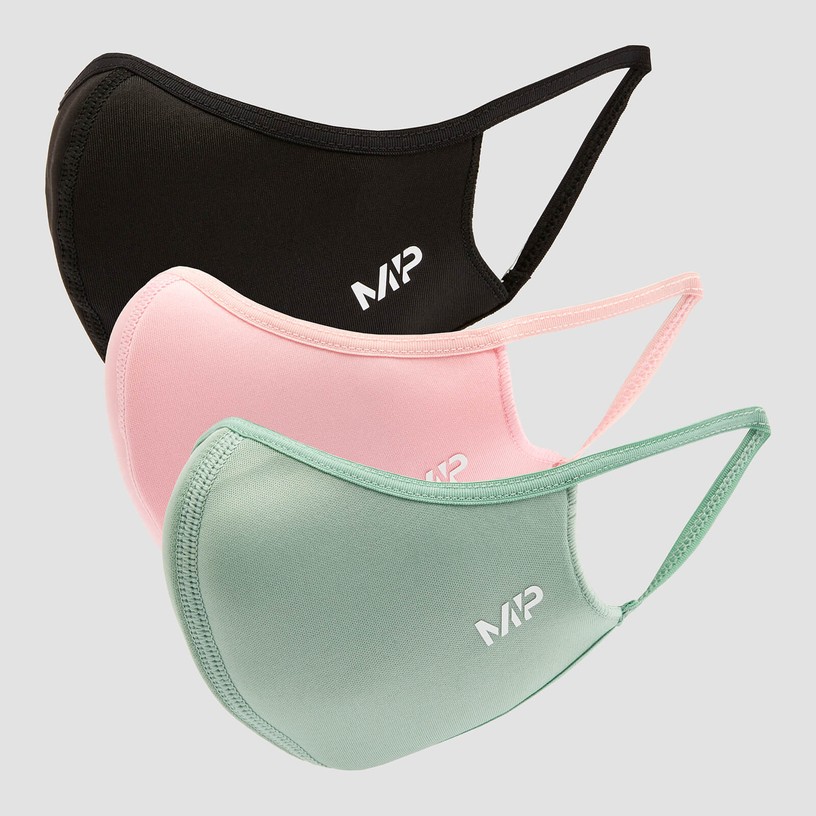 MP Curve Mask (3 Pack) - Black/Geranium Pink/Butterfly Green - S/M