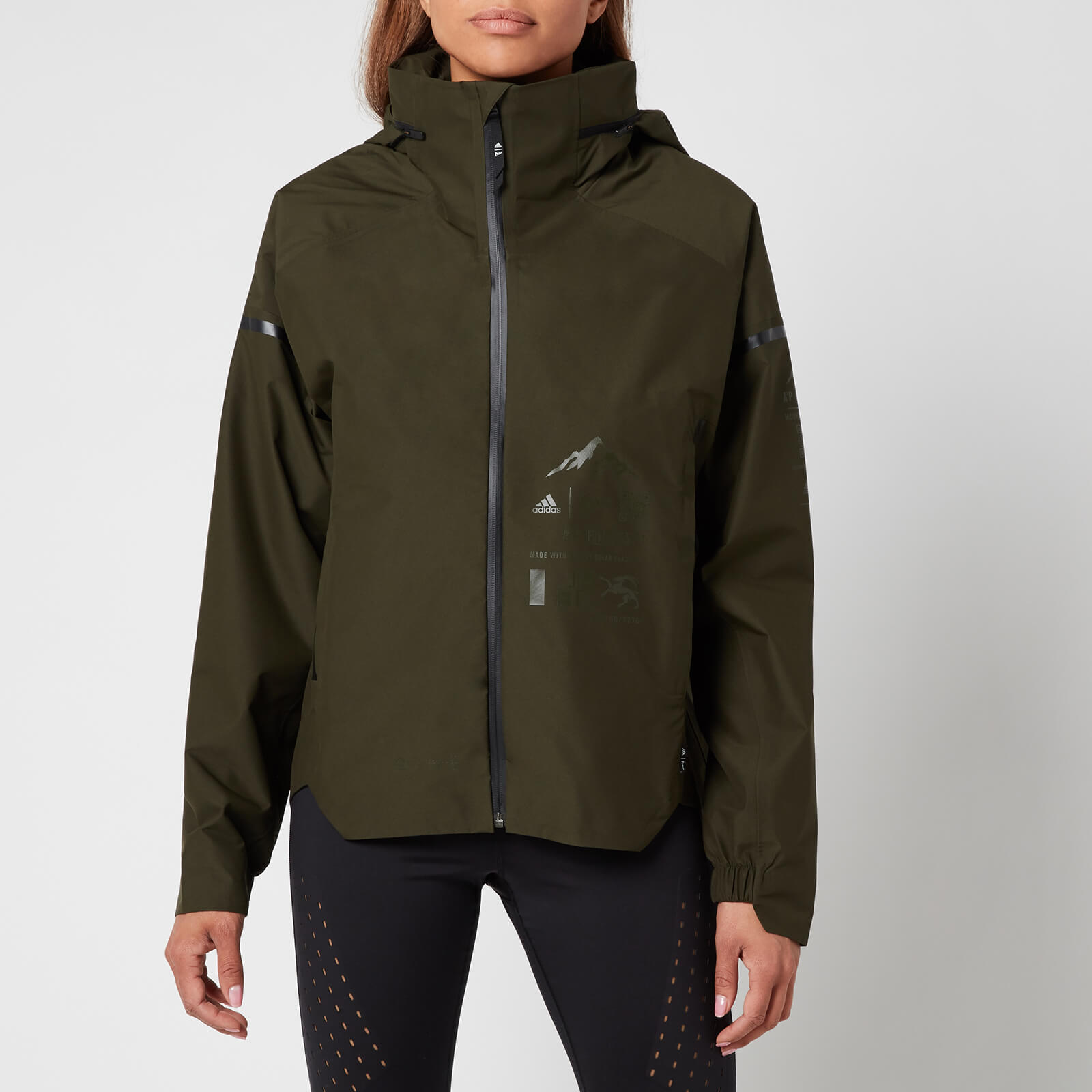 Adidas X Parley Mission Women's Myshelter Rain Jacket - Night Cargo - S