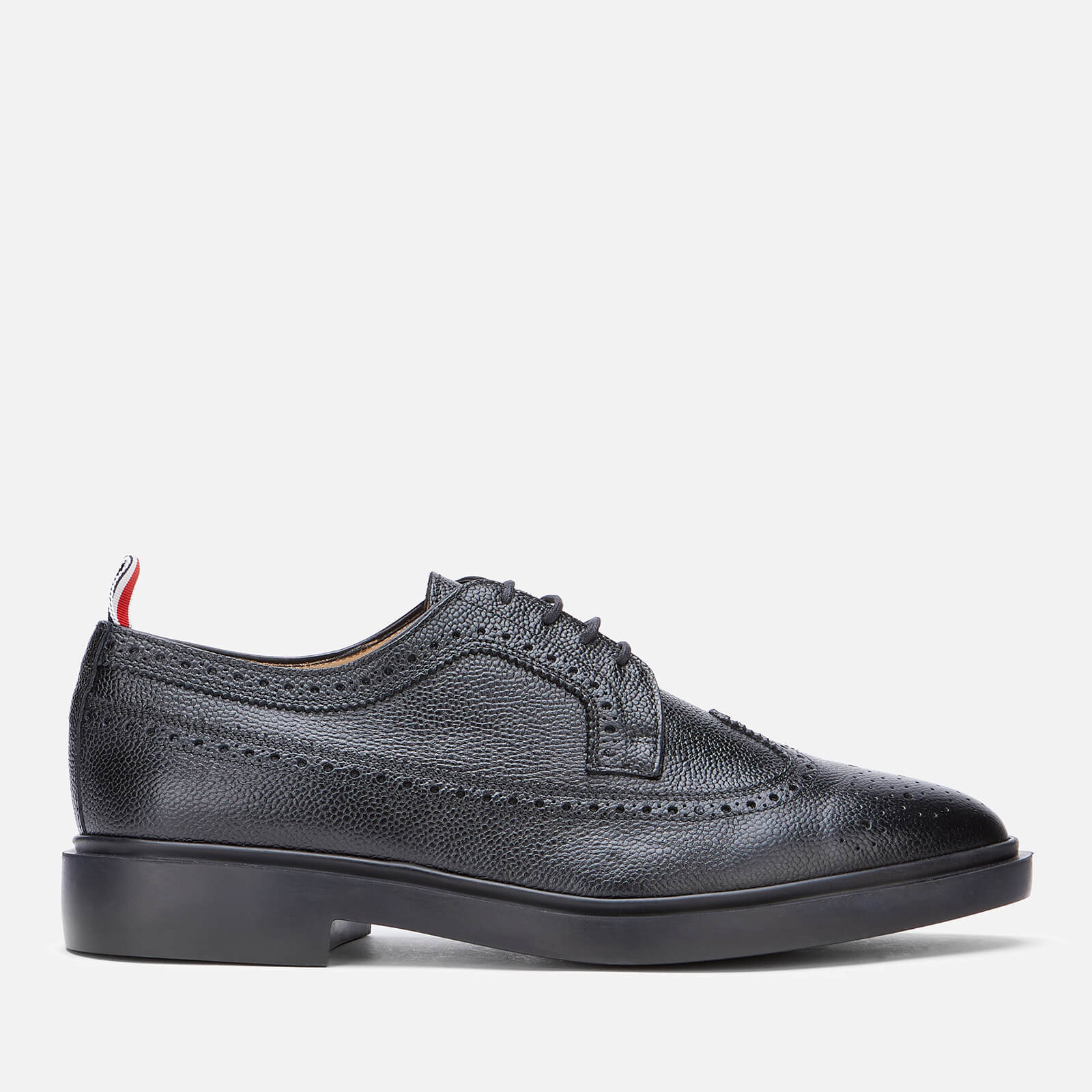 Thom Browne Men's Classic Longwing Pebble Grain Brogues - Black - UK 10