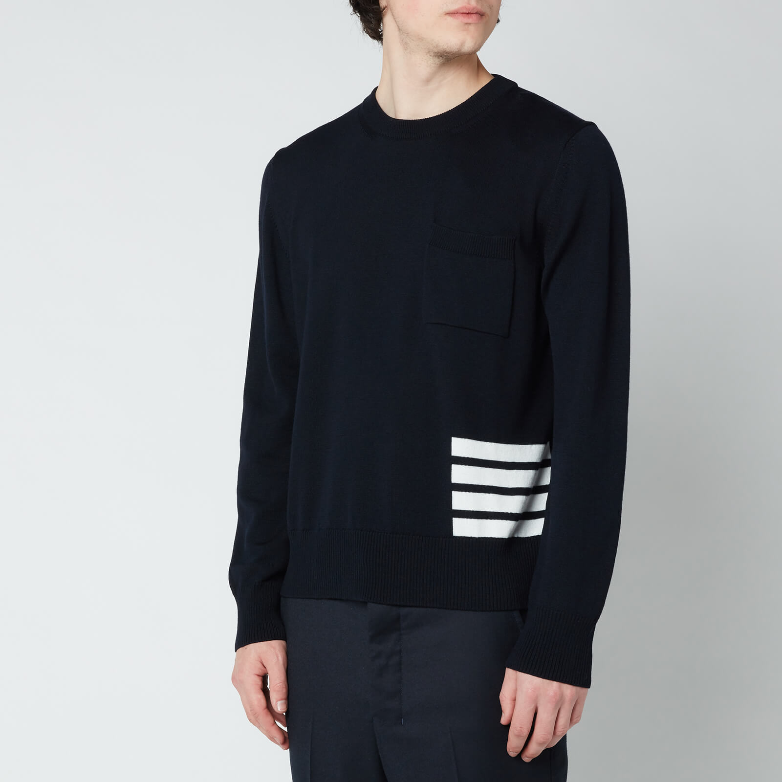 Thom Browne Men's Intarsia 4-Bar Stripe Jumper - Navy - 1/S