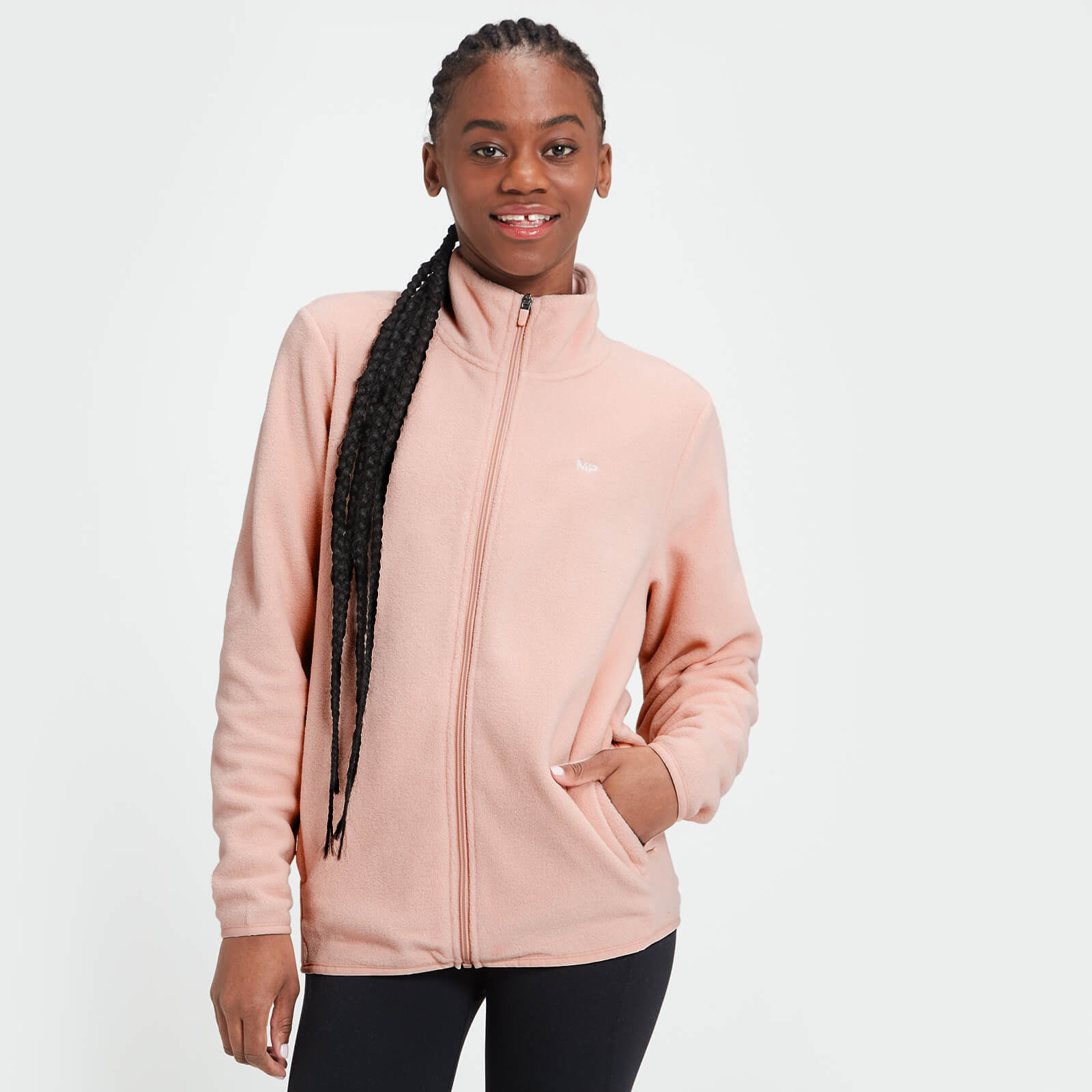 MP Women's Fleece Zip Through Jacket - Light Pink - S