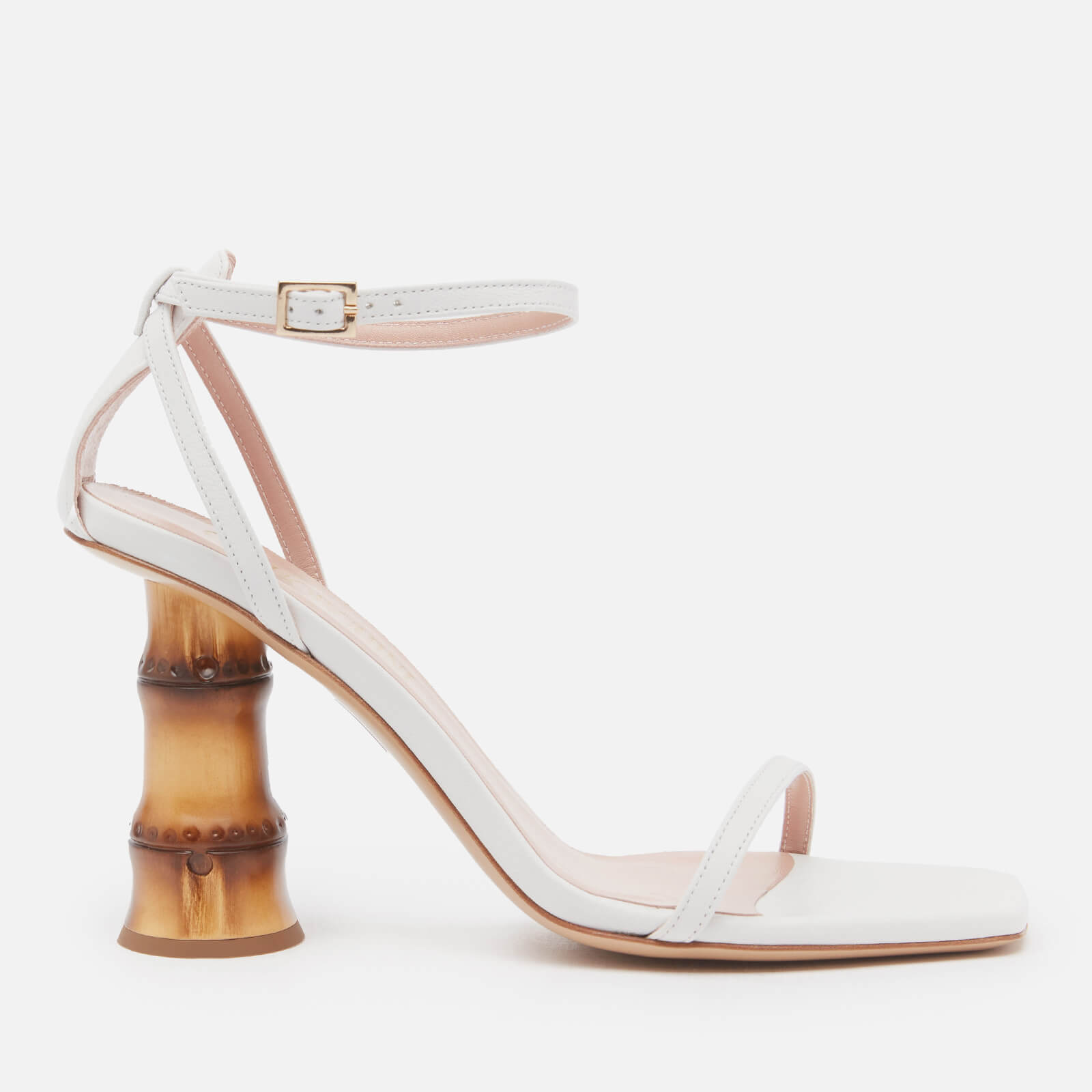 Gia Couture Women's Leather Barely There Heeled Sandals - White - UK 3