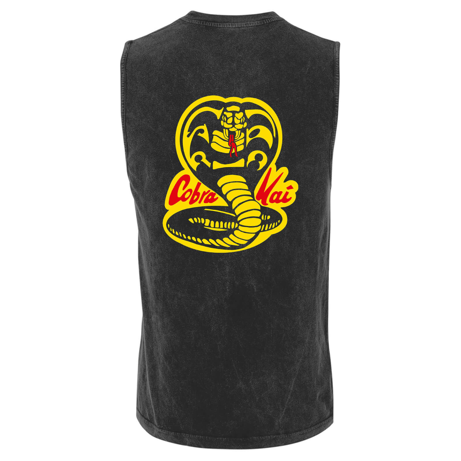 Cobra Kai Fist Icon Unisex Vests - Black Acid Wash - XXL - Black Acid Wash | Black Acid Wash | XXL