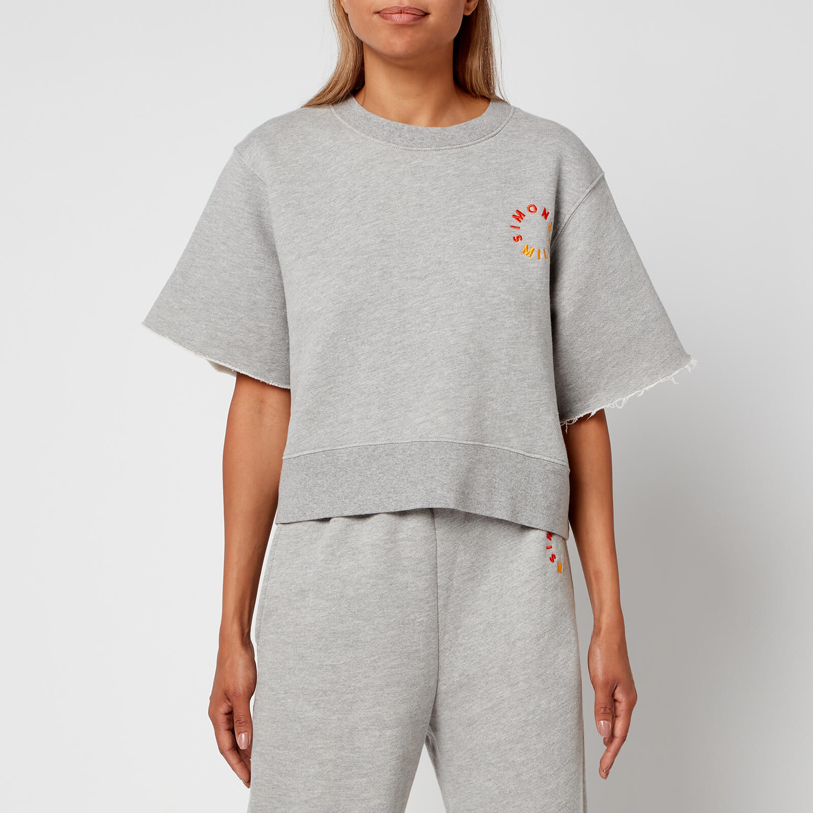 Simon Miller Women's Clio Oversized Cropped Sweatshirt - Heather Grey - L