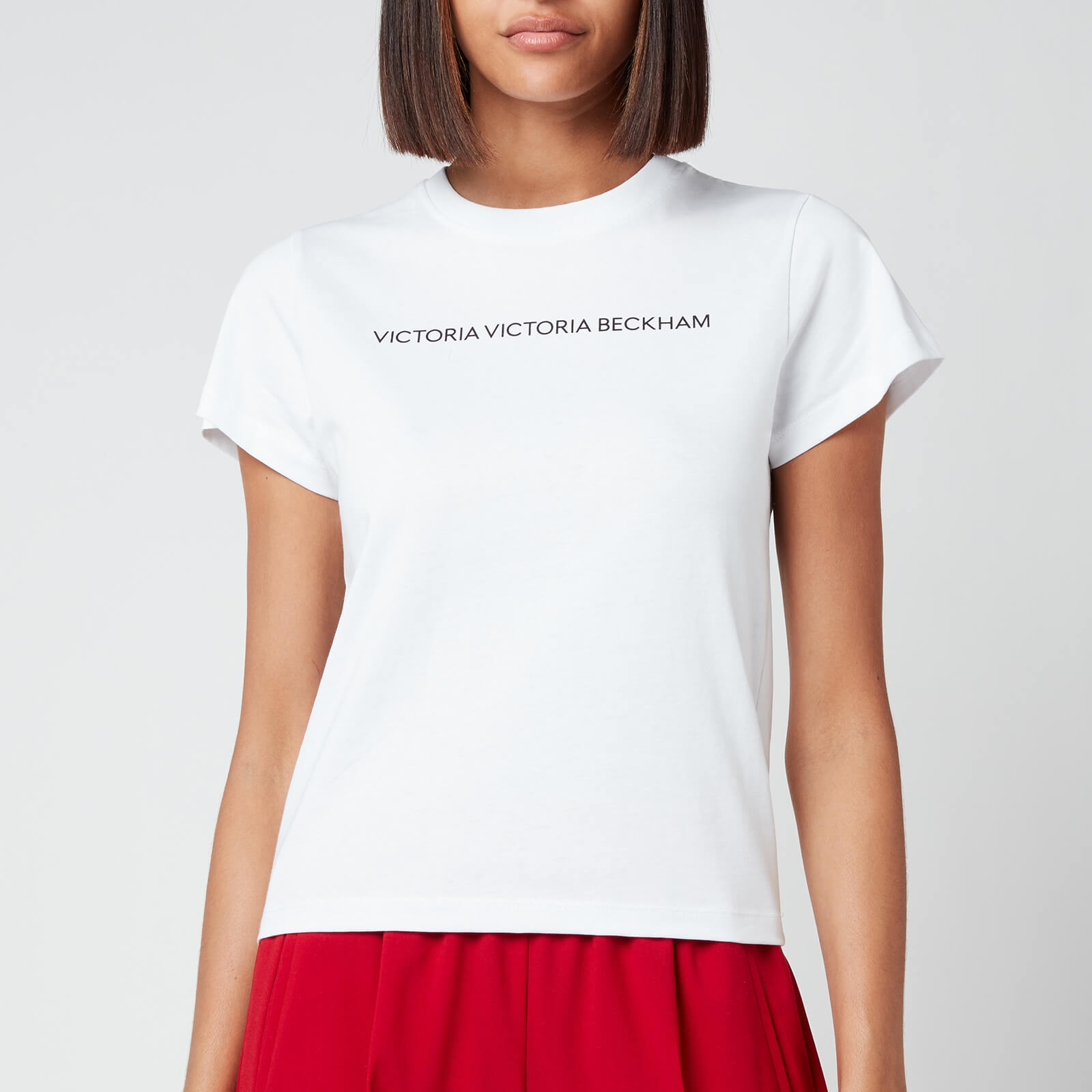 Victoria, Victoria Beckham Women's Slim Fit Logo T-Shirt - White - M