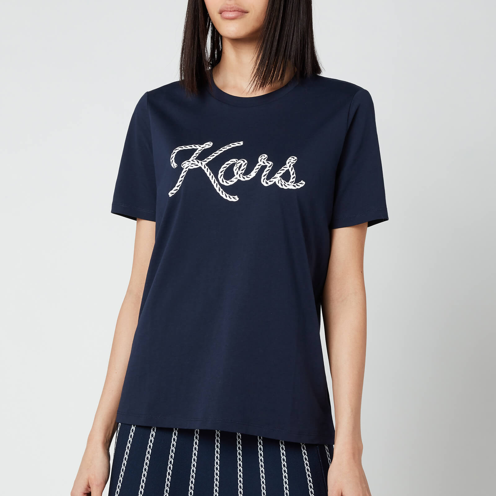 MICHAEL Michael Kors Women's Kors Rope Graphic T-Shirt - Midnight Blue - XS