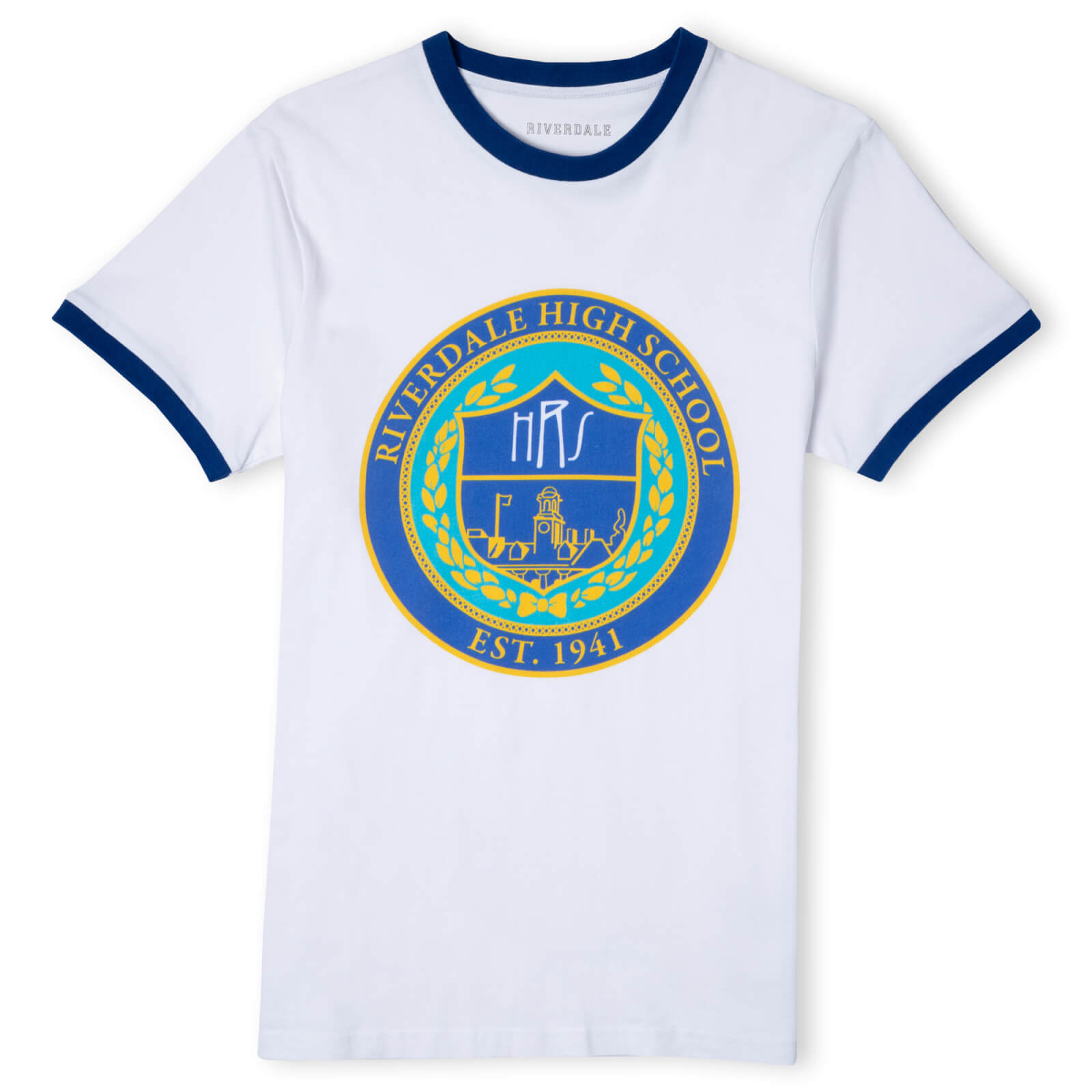 

T-Shirt Riverdale High Ringer - Bianco/Blu - Unisex - M - Bianco
