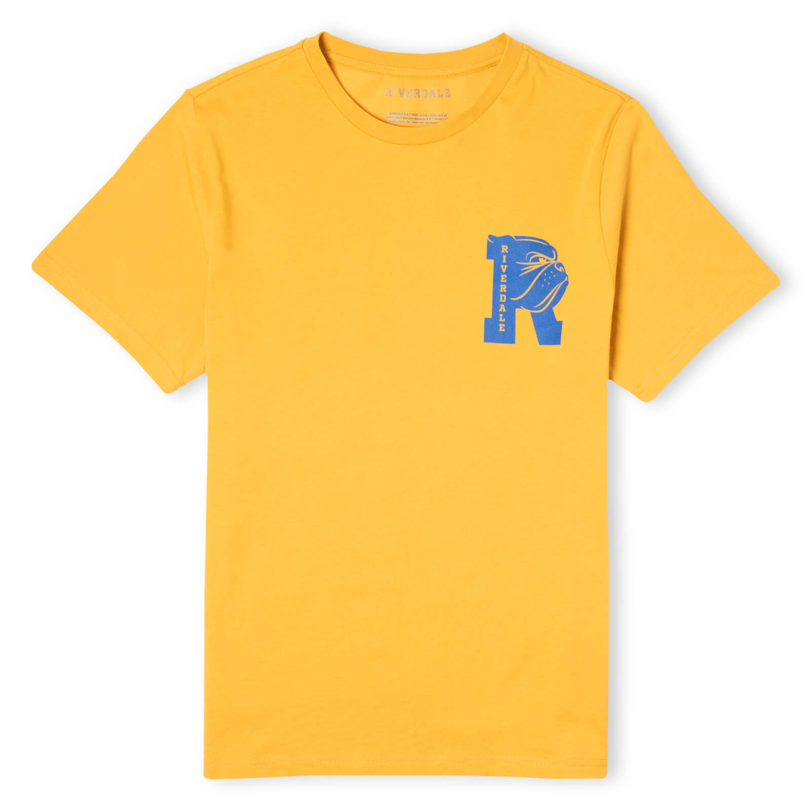 T-Shirt Riverdale Bulldog Pocket Print - Giallo - Unisex - L - Giallo