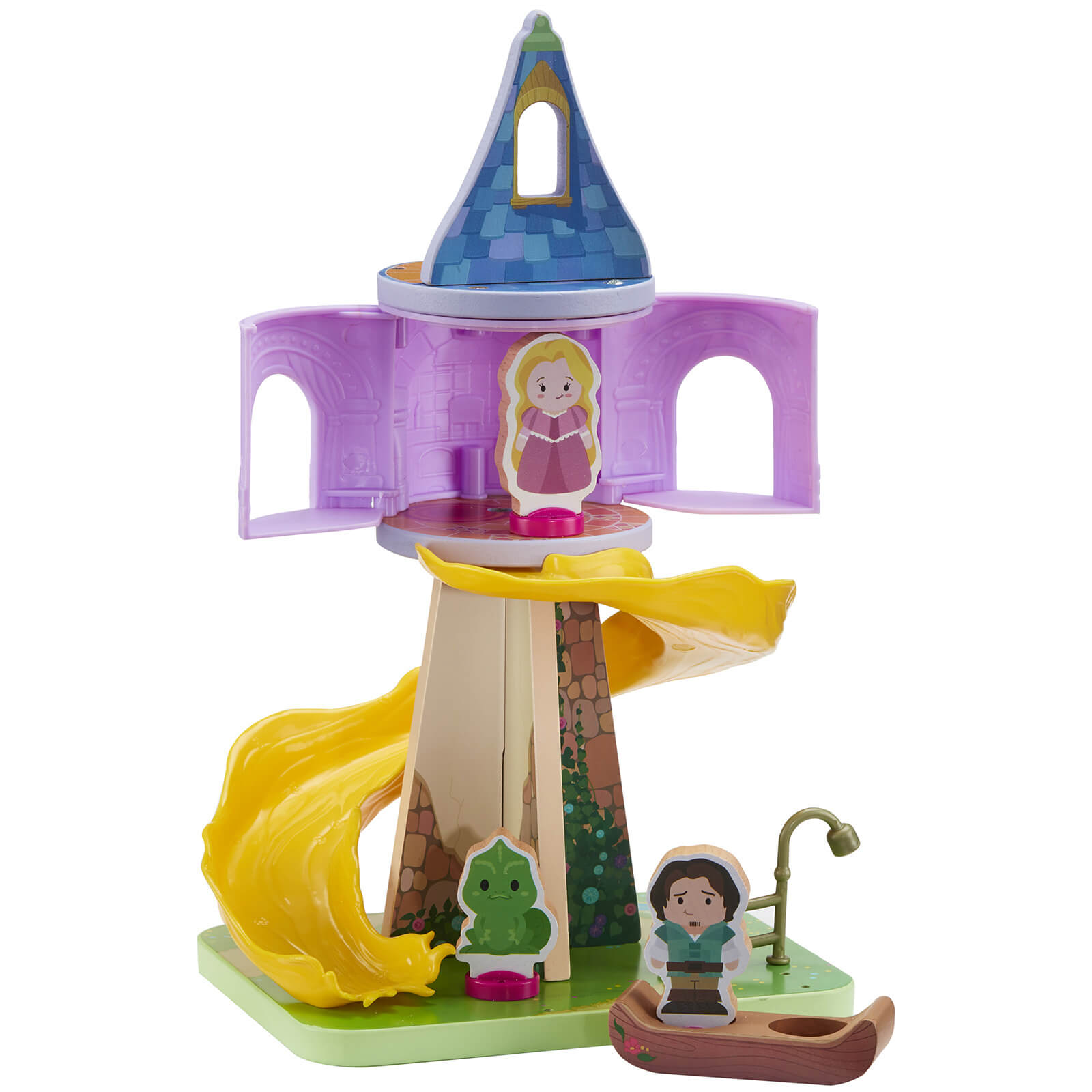 disney princess - wooden rapunzel's tower and figure playset