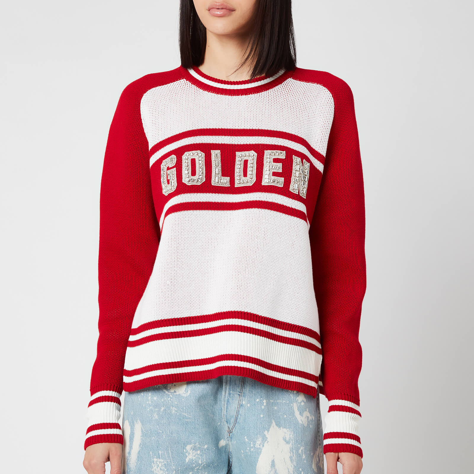 Golden Goose Women's Dianne Stripes Sweatshirt - Red/White - L
