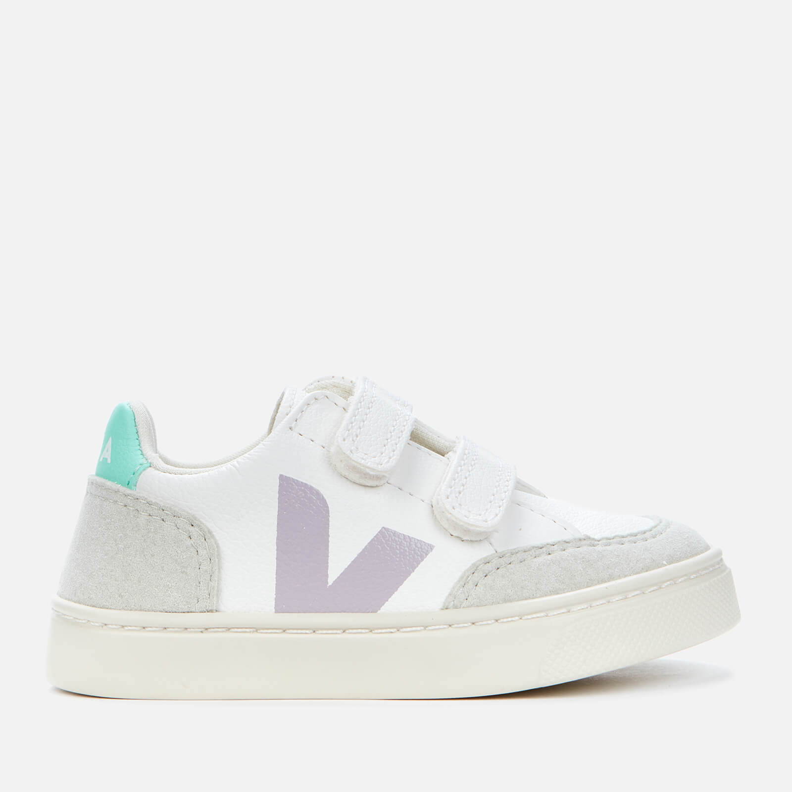Veja Toddlers' V-12 Velcro Trainers - Extra-White Parme Turquoise - UK 7.5 Toddler