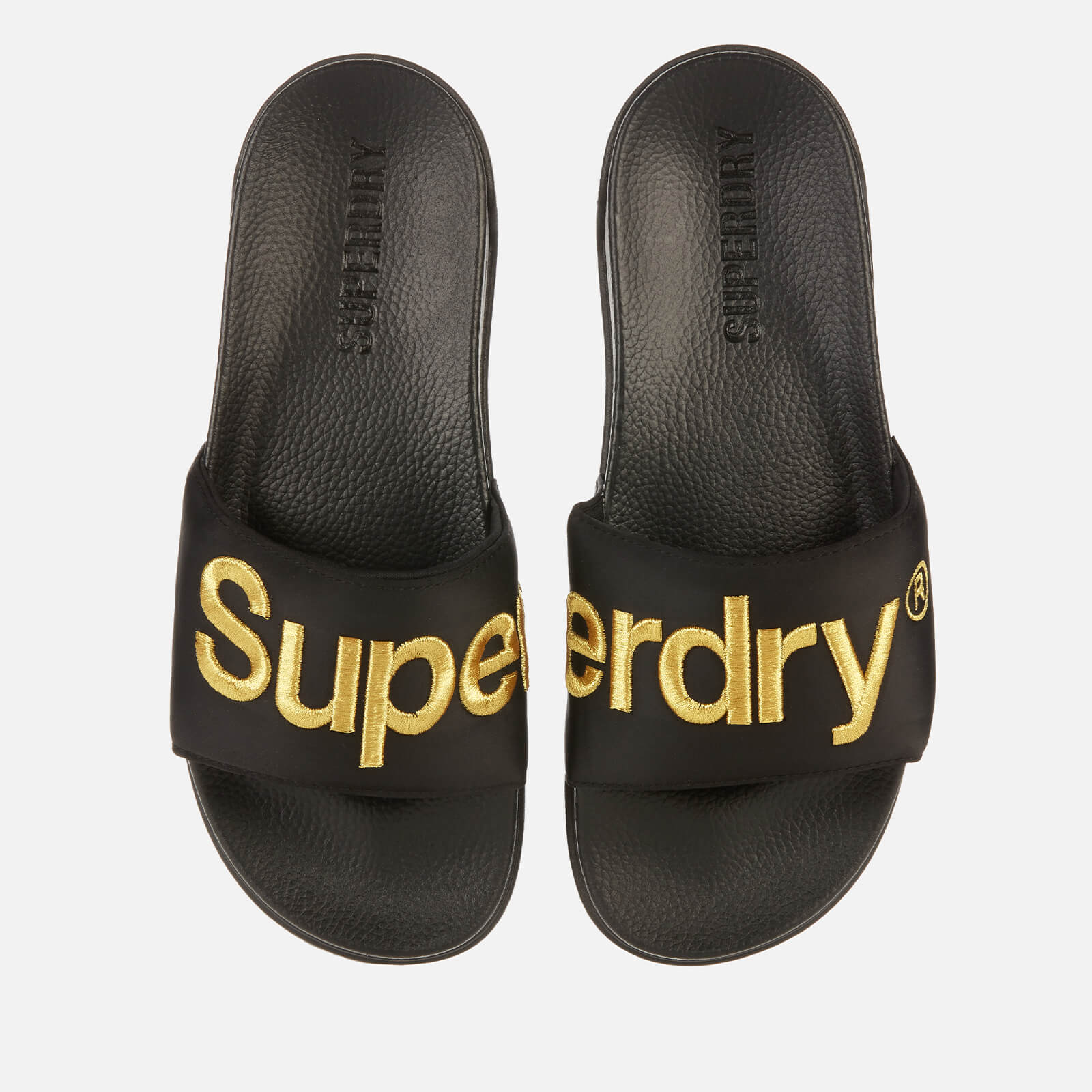 Superdry Men's Classic Scuba Slide Sandals - Black/Gold - S