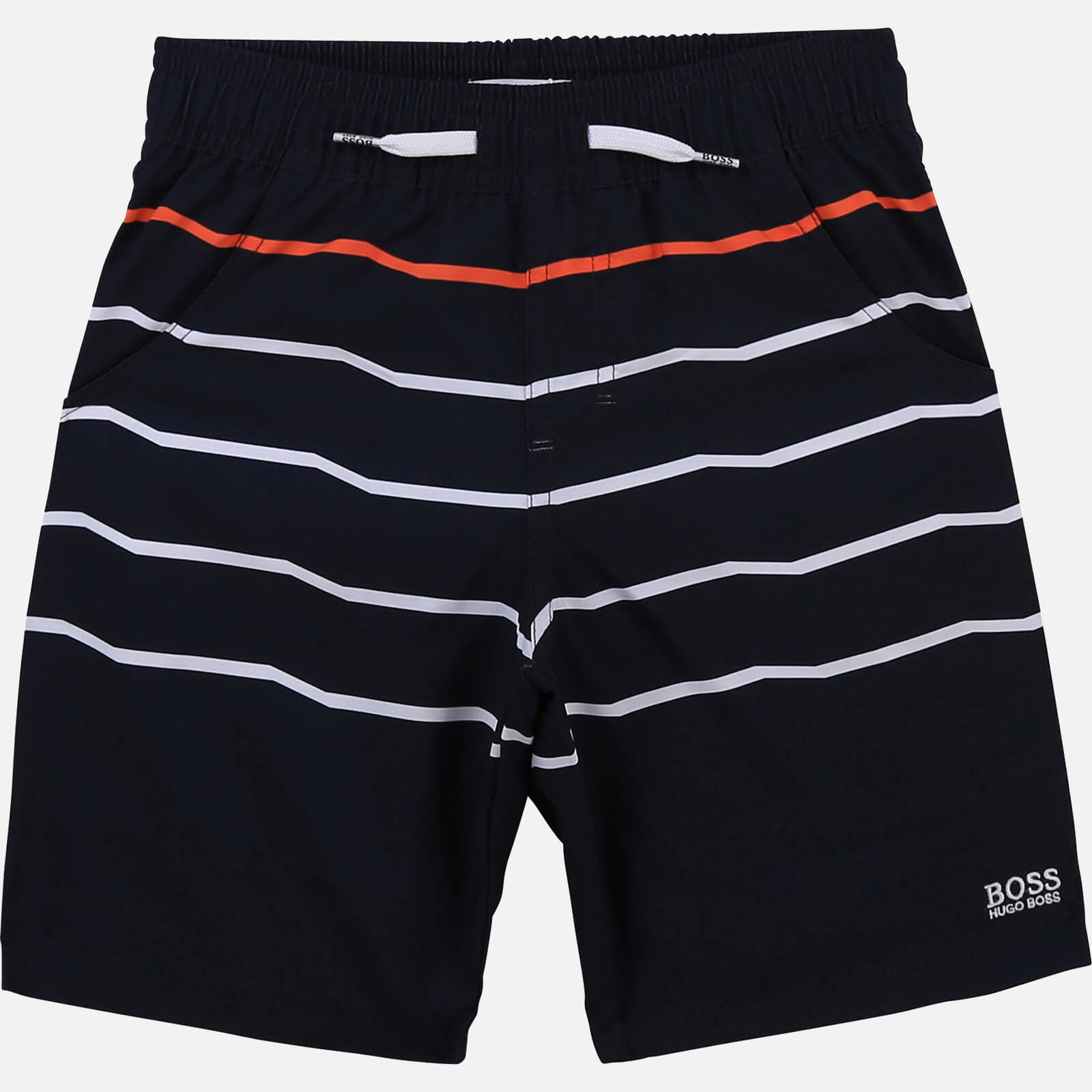 Hugo Boss Boys' Stripe Swim Shorts - Navy - 4 Years