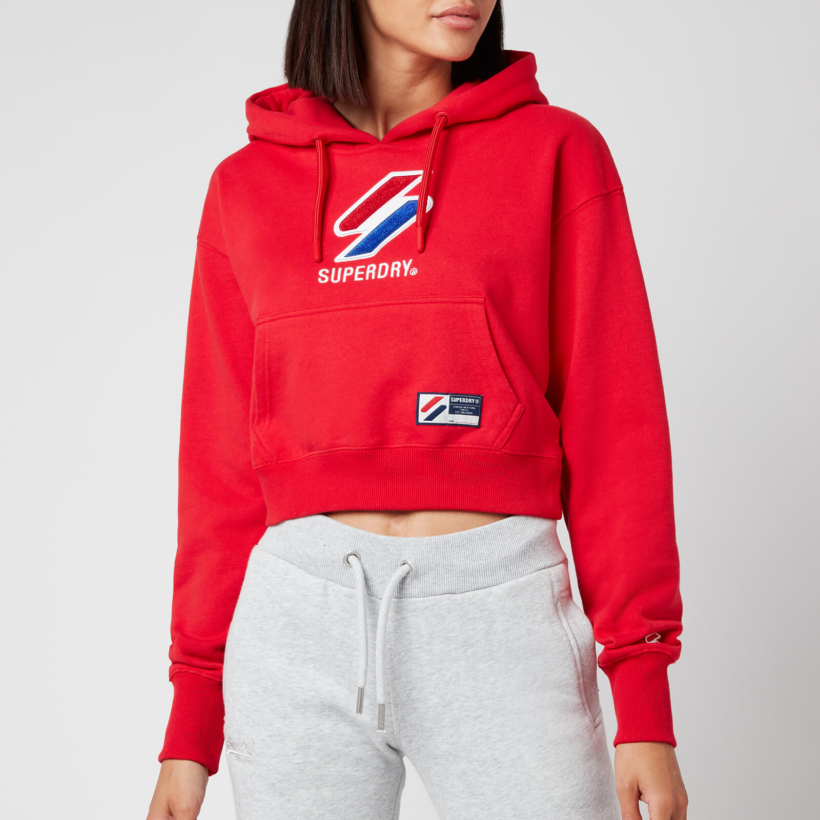 Superdry Women's Sportstyle Classic Boxy Hoodie - Risk Red - UK 8