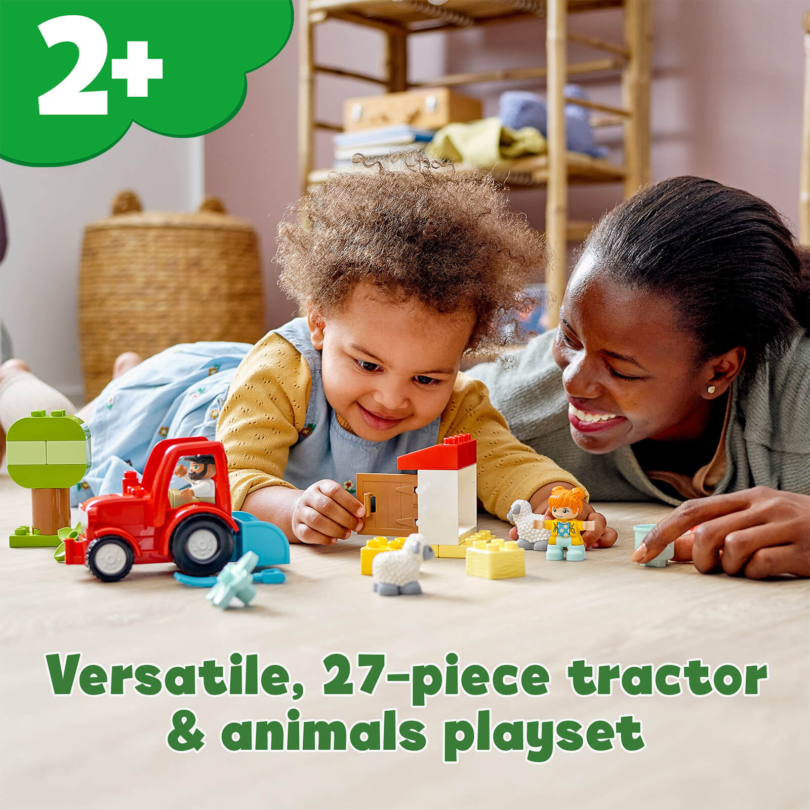 LEGO Konstruktionsspielsteine Traktor und Tierpflege (10950), LEGO DUPLO Town, (27 St.), Made in Europe | bunt