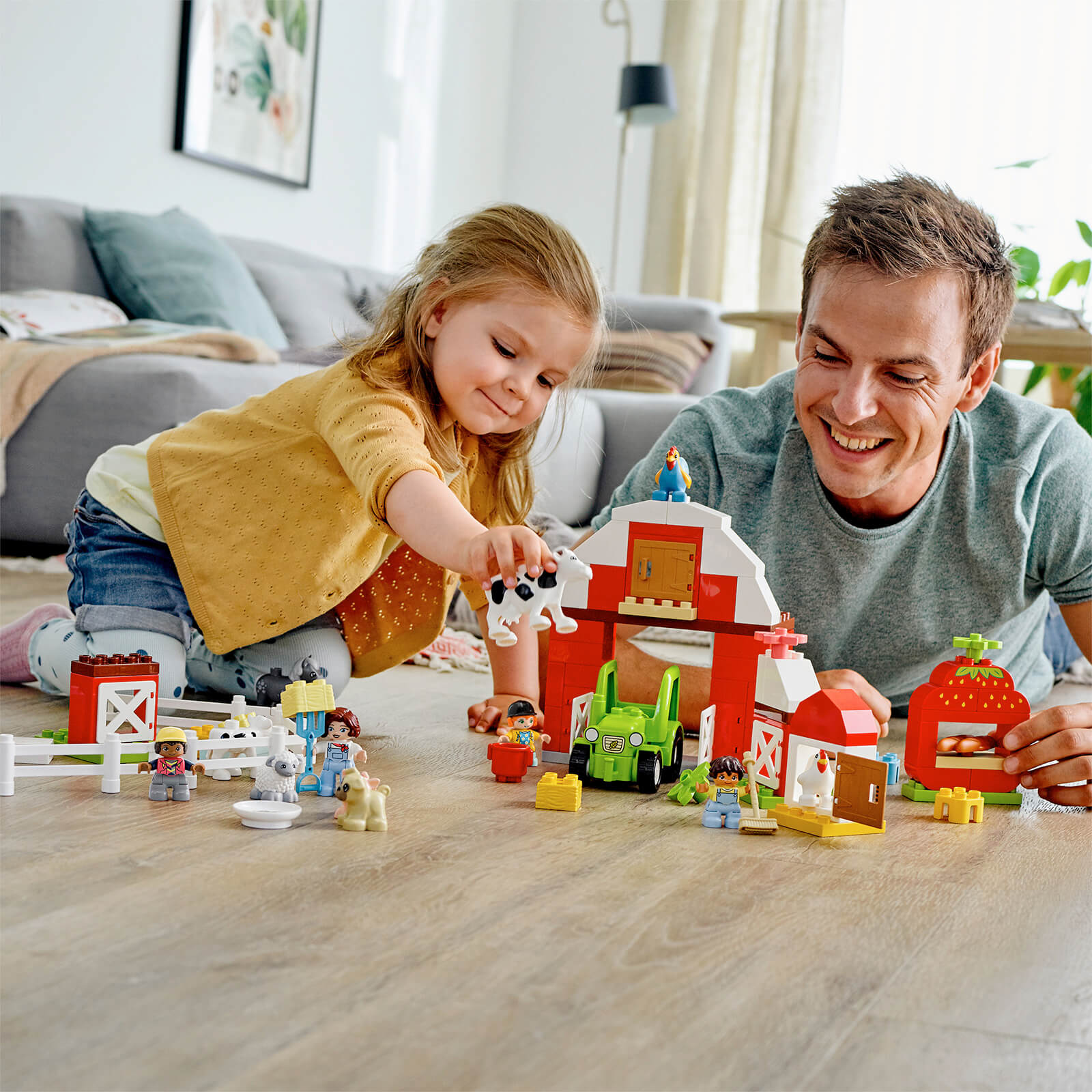 DUPLO LEGO Scheune, Traktor und Tierpflege
