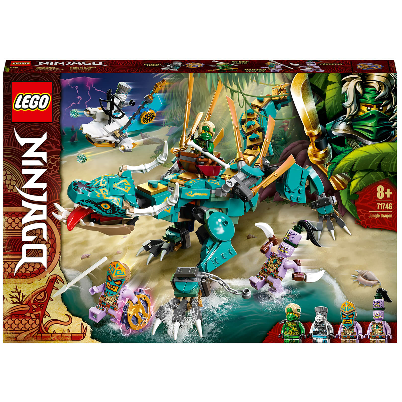 LEGO NINJAGO: Jungle Dragon Figure Ninja Toy Set (71746)