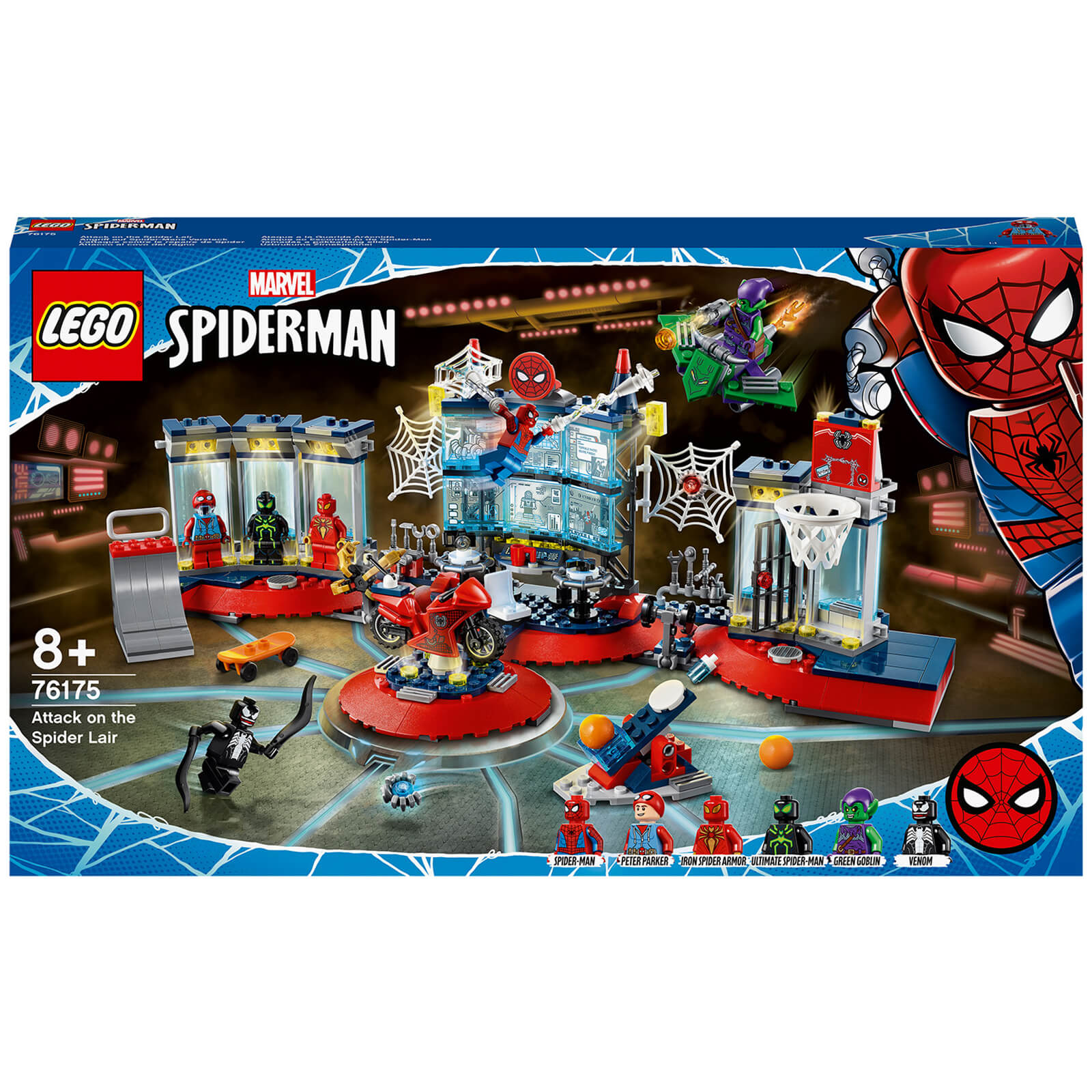 LEGO Marvel Spider Man Attack On The Spider Lair Set (76175)