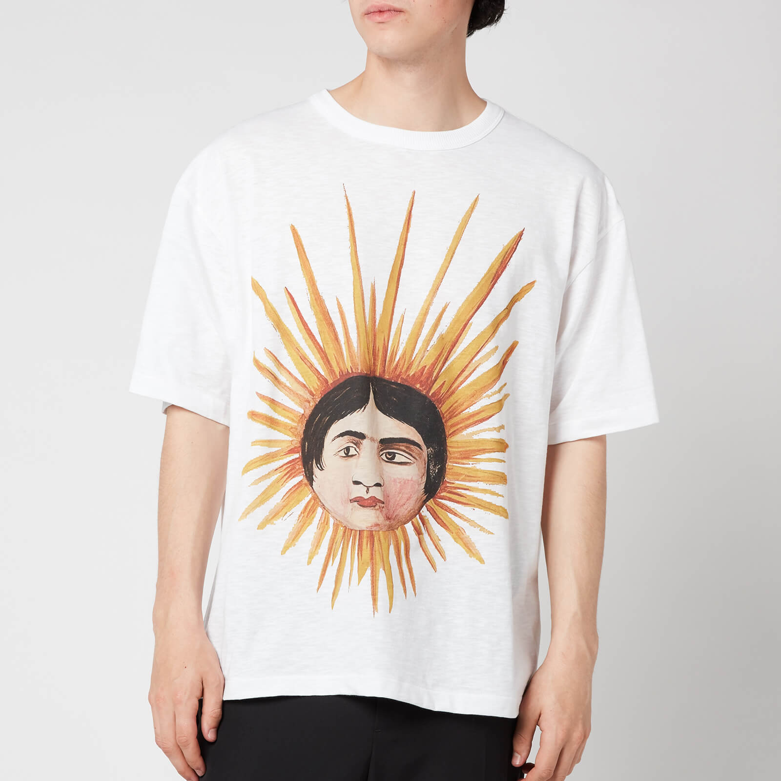 YMC Men's Sun Head Triple T-Shirt - Ecru - L