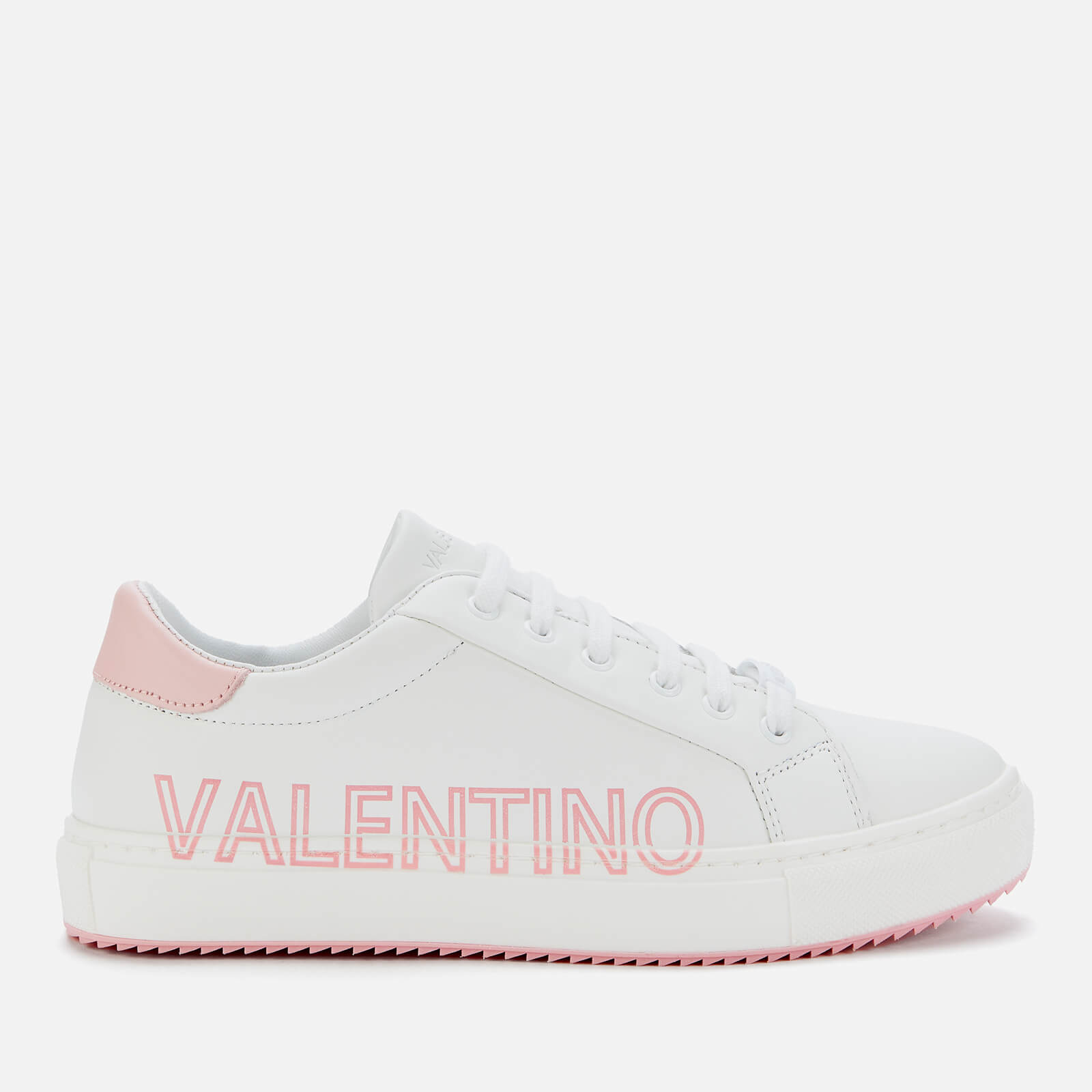 Valentino Shoes Women's Leather Low Top Trainers - White/Pink - UK 3