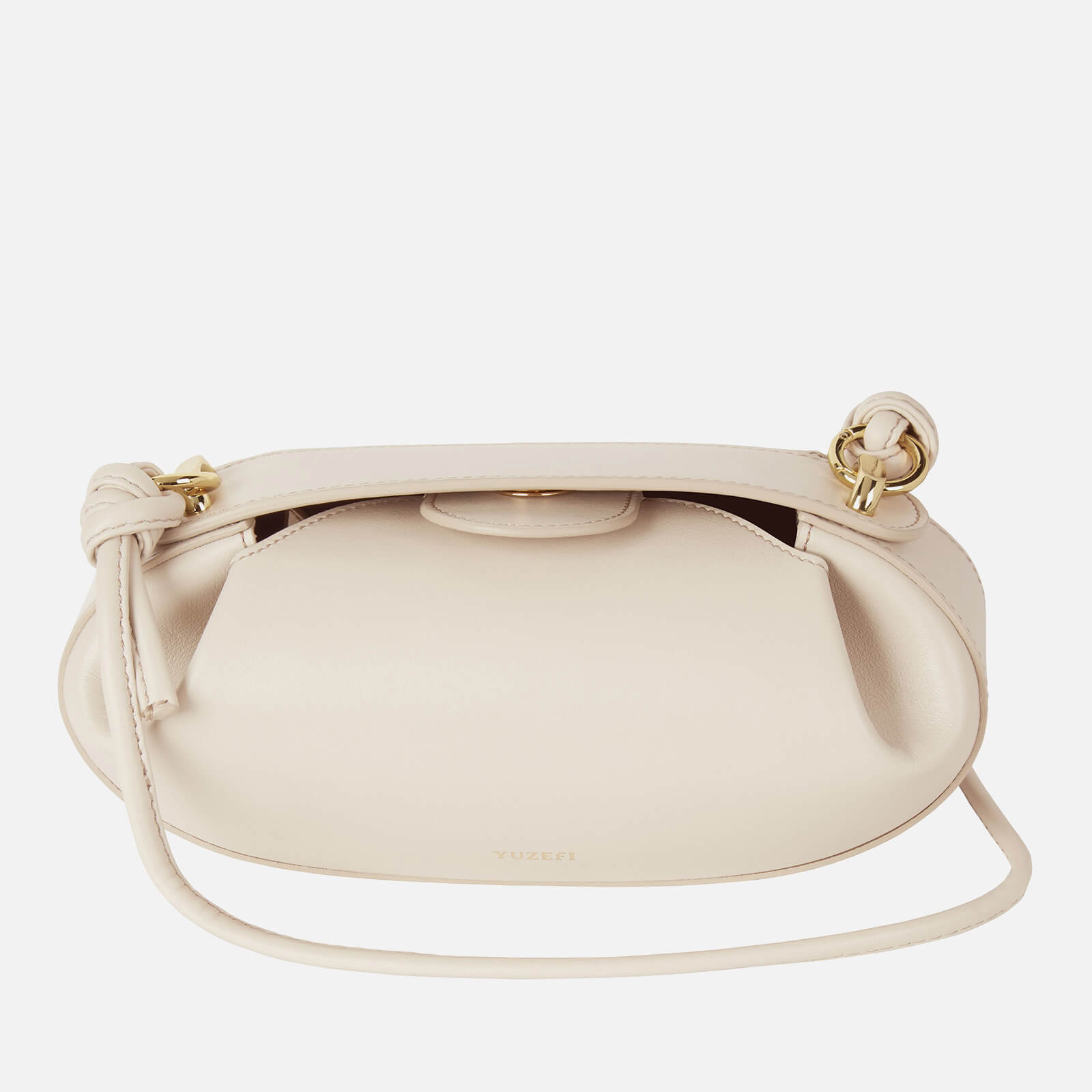 Yuzefi Women's Dinner Roll Leather Bag - Oatmeal