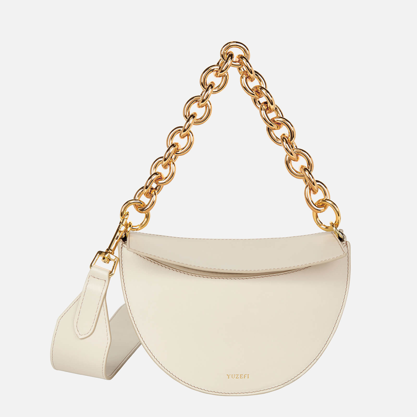 Yuzefi Women's Doris Leather Bag - Oatmeal