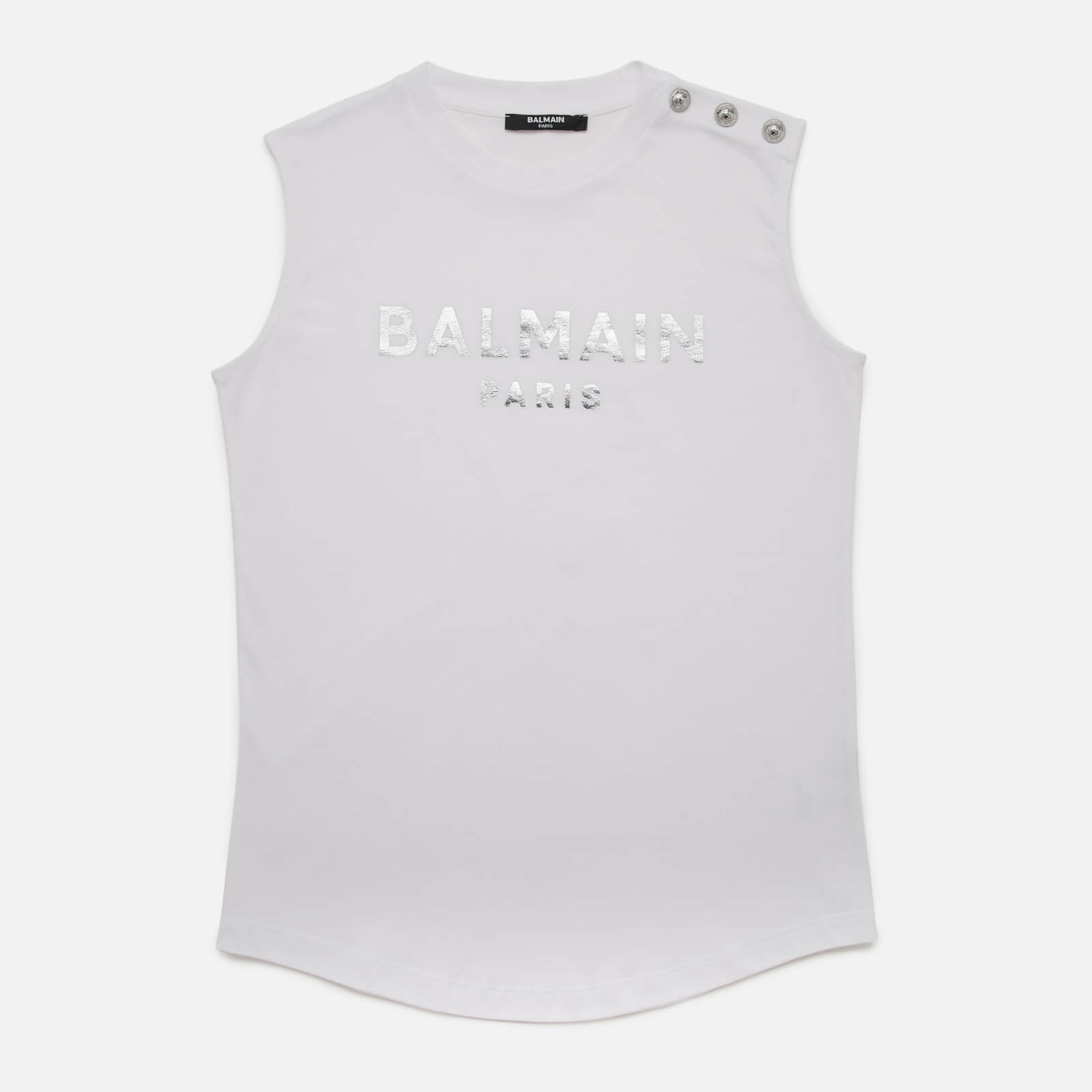 Balmain Girls' Logo Tank - Bianco - 8 Years