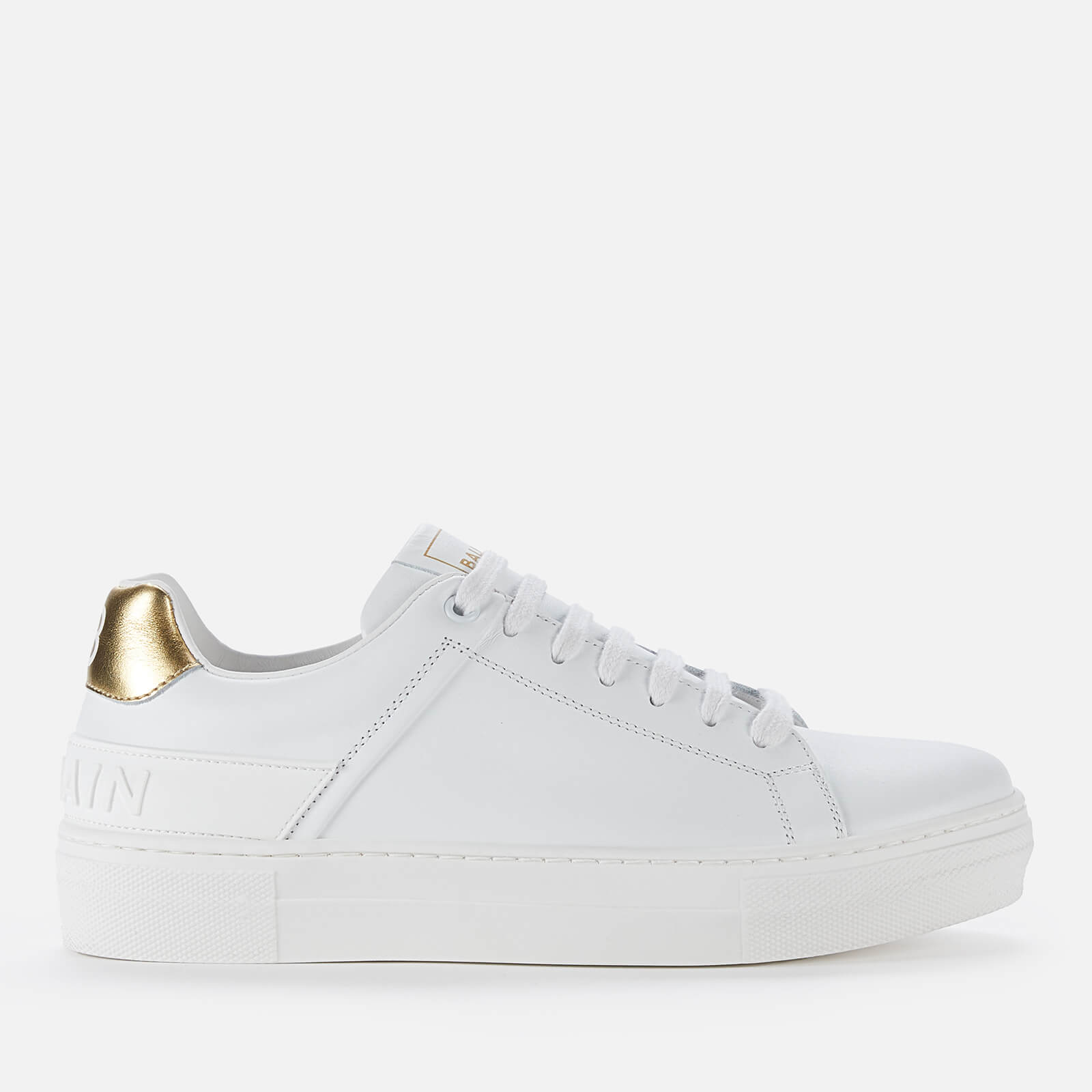 Balmain Boys' Low Top Trainers - Bianco/ Oro - UK 12.5 Kids