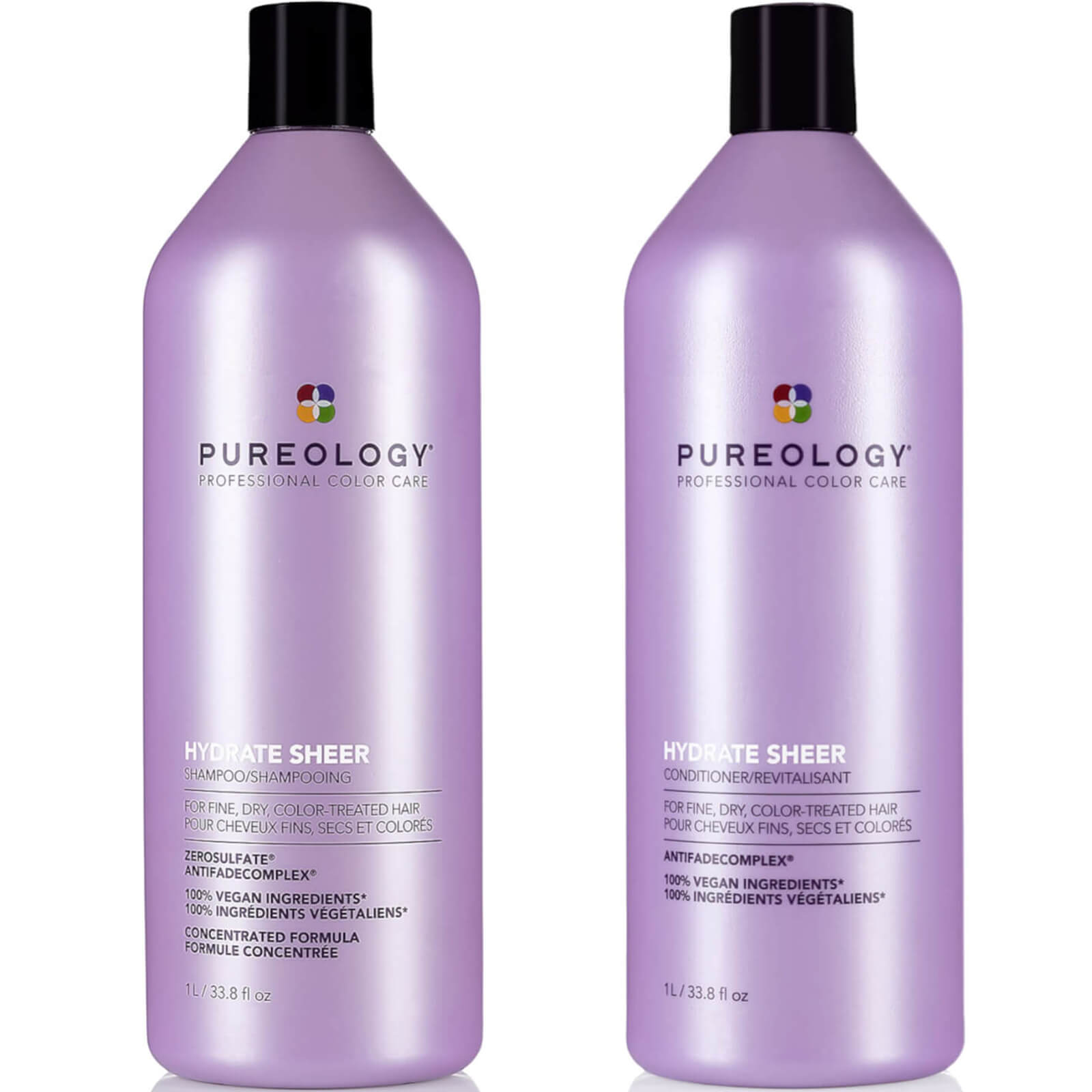 Pureology Hydrate Sheer Shampoo and Conditioner Supersize Bundle for Fine, Dry Hair, Sulphate Free f